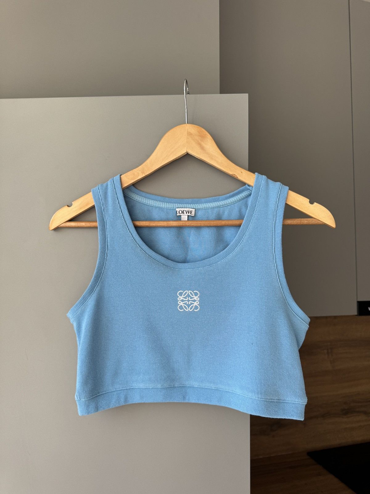 Loewe Loewe Anagram Cropped Blue Tank Top Size M / US 6-8 / IT 42-44 - 1 Thumbnail