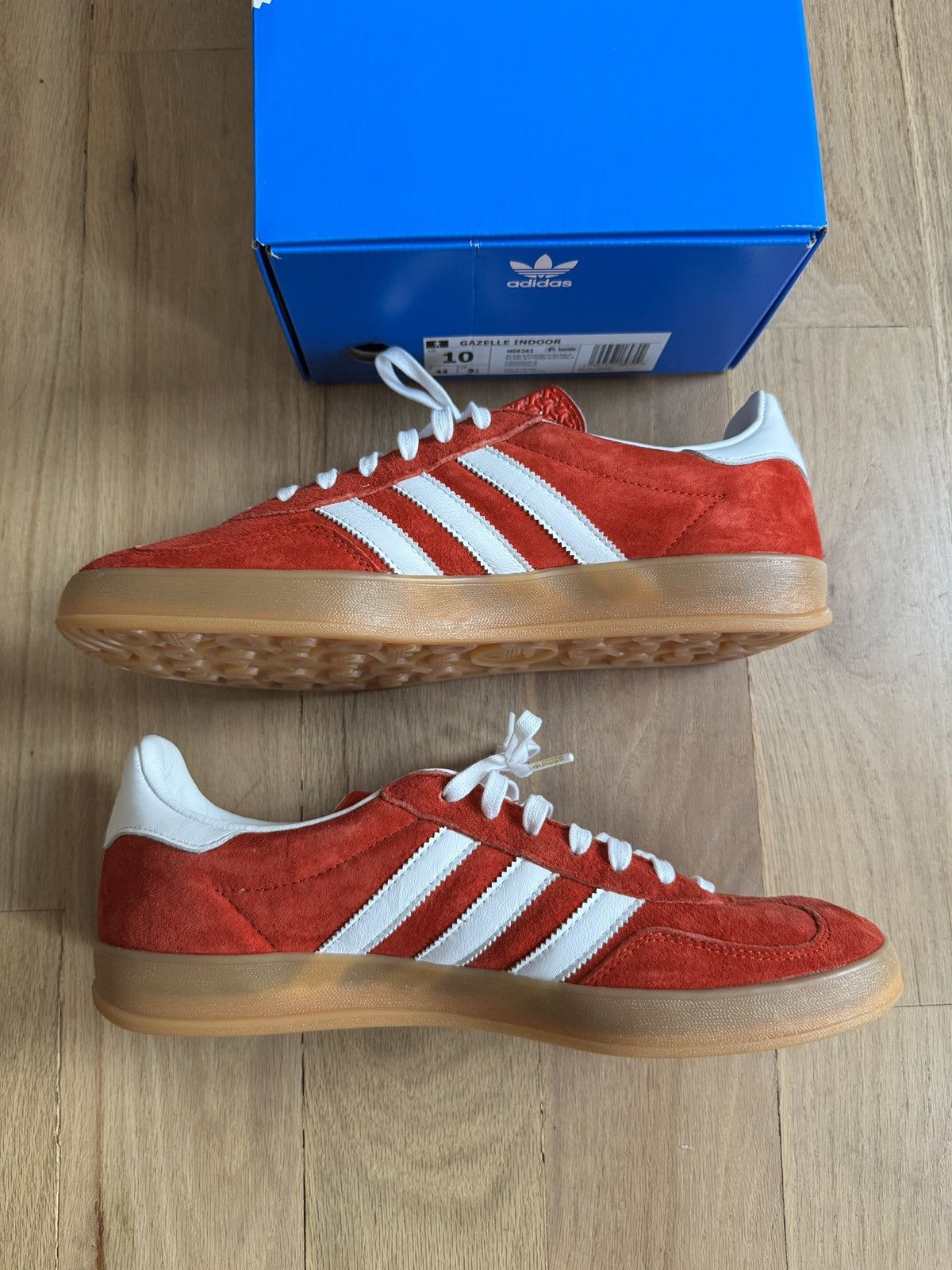 Adidas Adidas Gazelle Indoor Red Suede Size US 10 / EU 43 - 5 Thumbnail