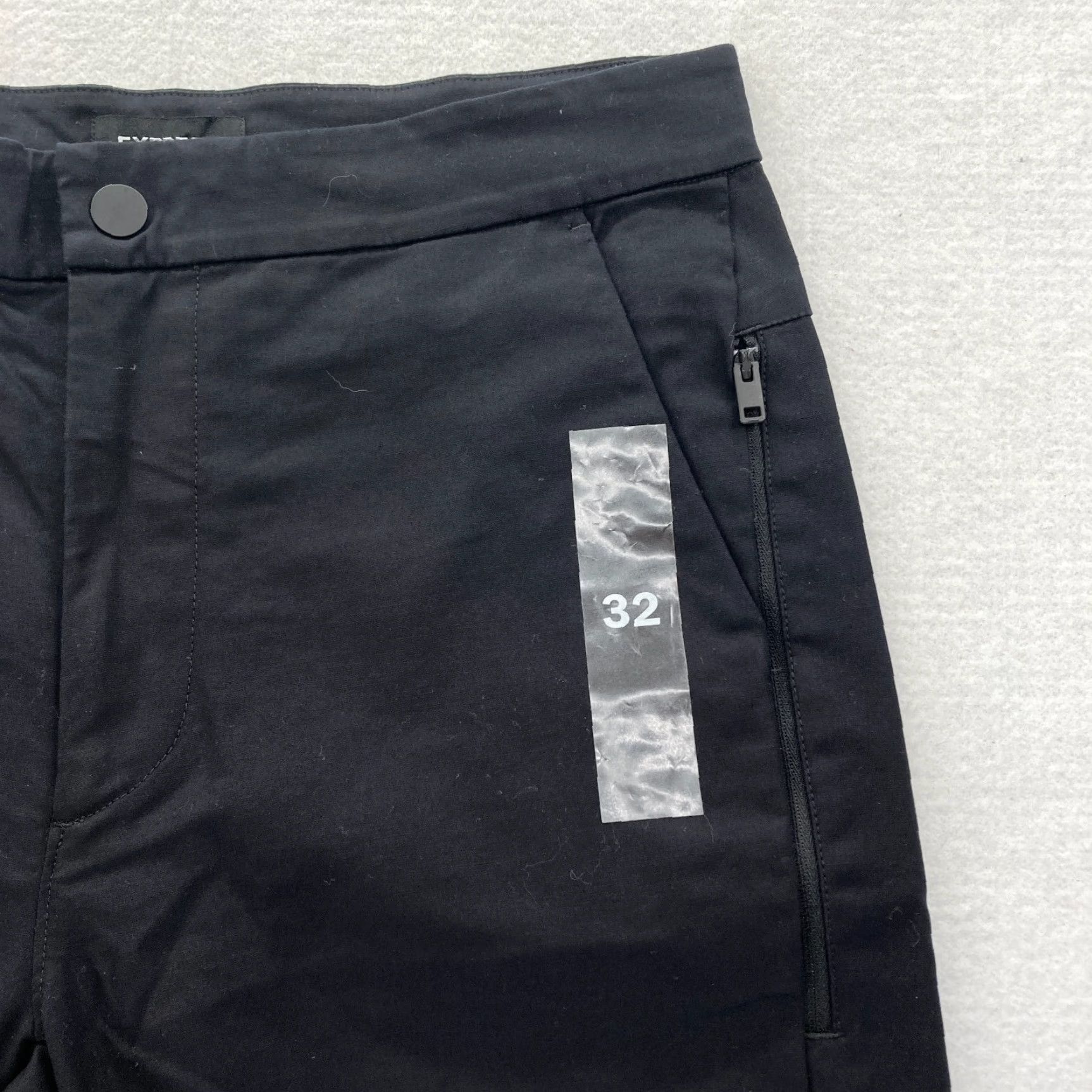 Express Express Pants Mens 32x27 Black Performance Stretch Fabric Slim Leg Mid Rise NWOT Size US 32 / EU 48 - 3 Thumbnail