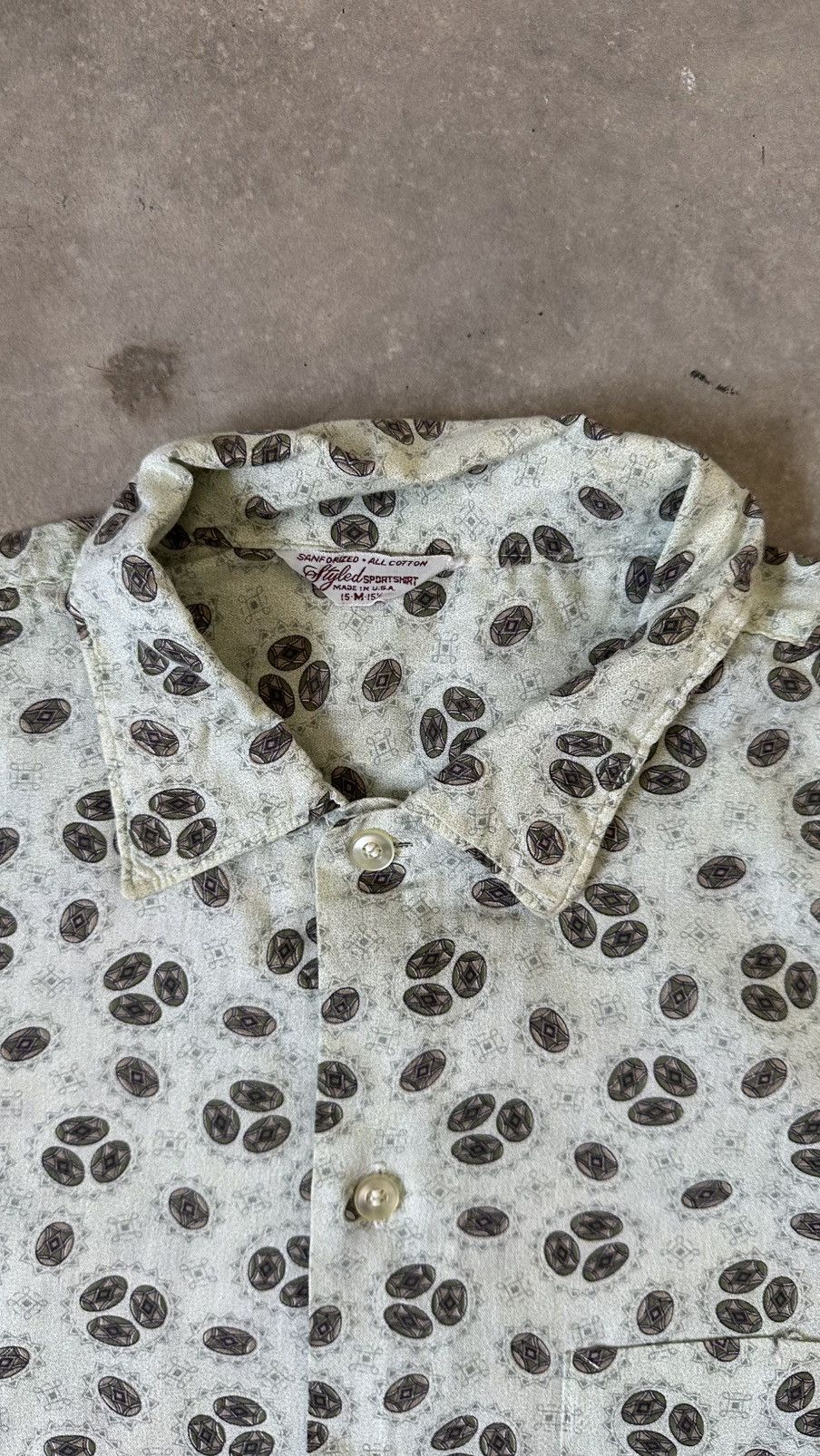 Other VINTAGE 70S STYLED SPORTWEAR SANFORIZED PATTERN SHIRT Size US M / EU 48-50 / 2 - 5 Thumbnail