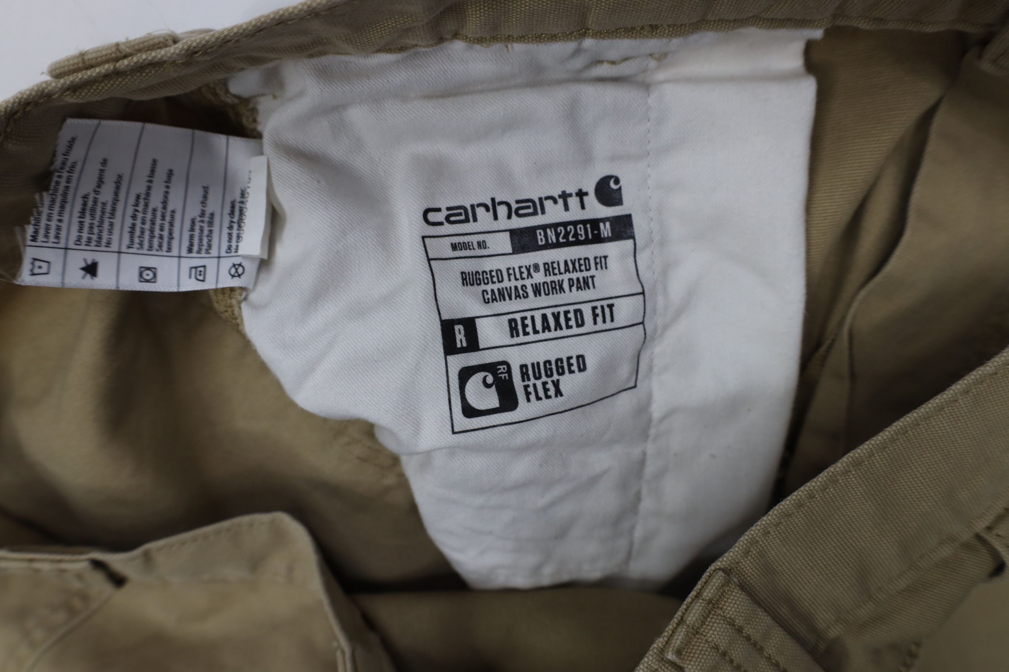 Carhartt Vintage Y2K Carhartt Canvas Wide Leg Dungaree Pants Beige Size US 38 / EU 54 - 10 Thumbnail