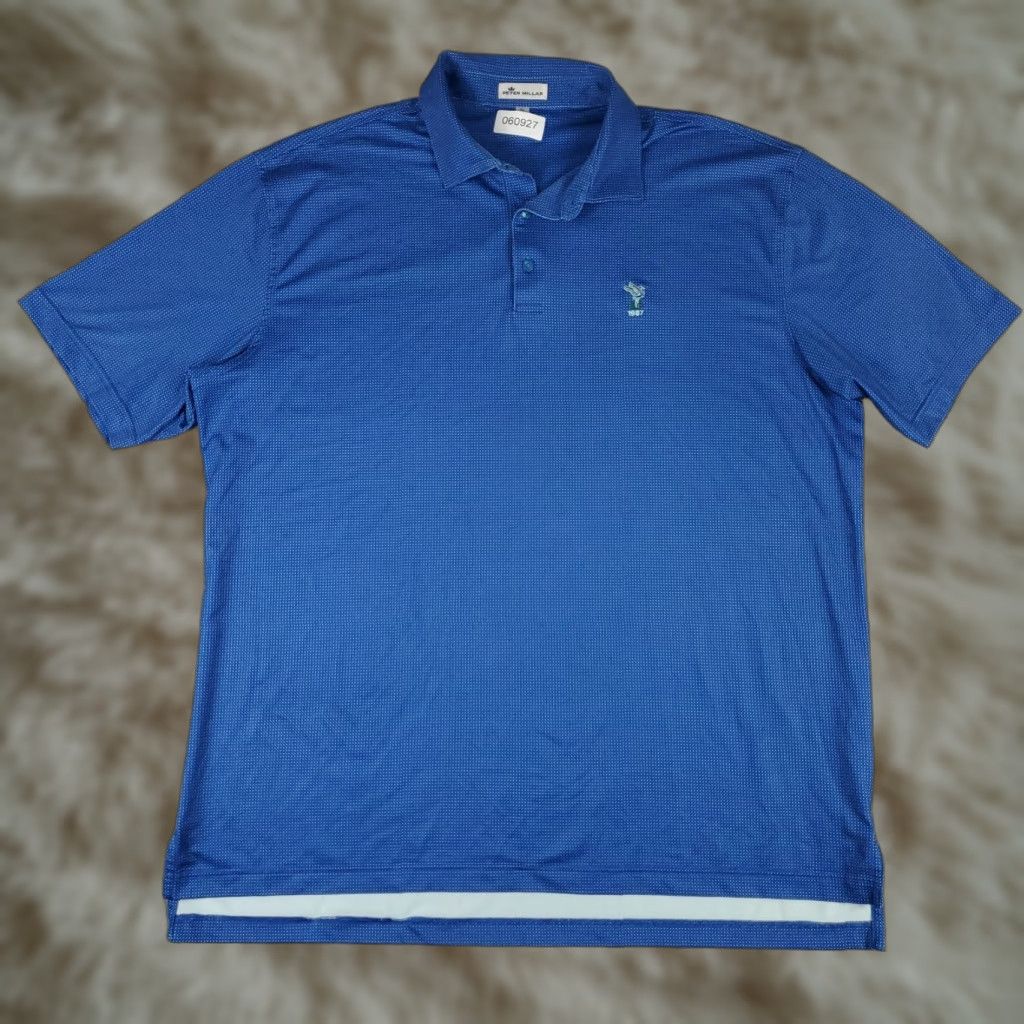 Peter Millar Peter Millar Polo Shirt Mens XL Blue Golf Casual Short Sleeve Polo Size US XL / EU 56 / 4 - 1 Thumbnail