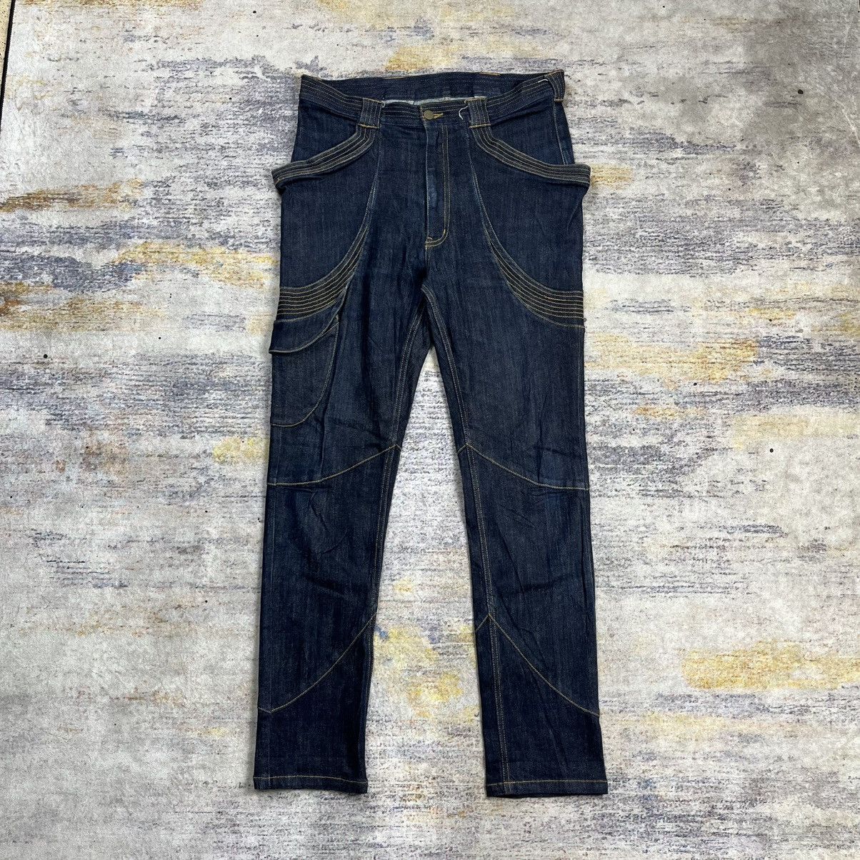 Tsumori Chisato big pocket indigo dye denim pants