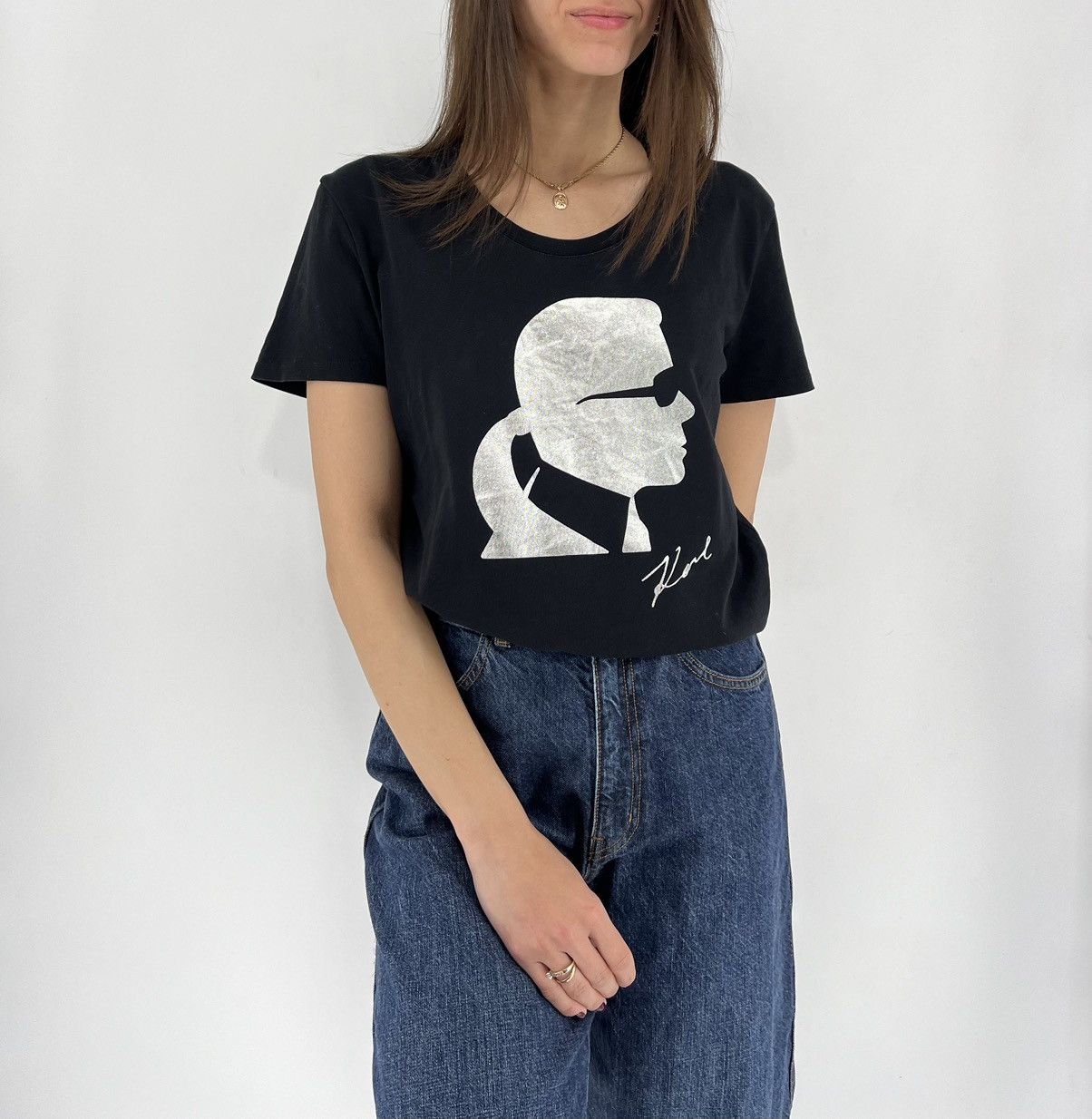 Karl Lagerfeld Karl Lagerfeld Paris Logo T Shirt Black Womens Size L Size L / US 10 / IT 46 - 3 Thumbnail