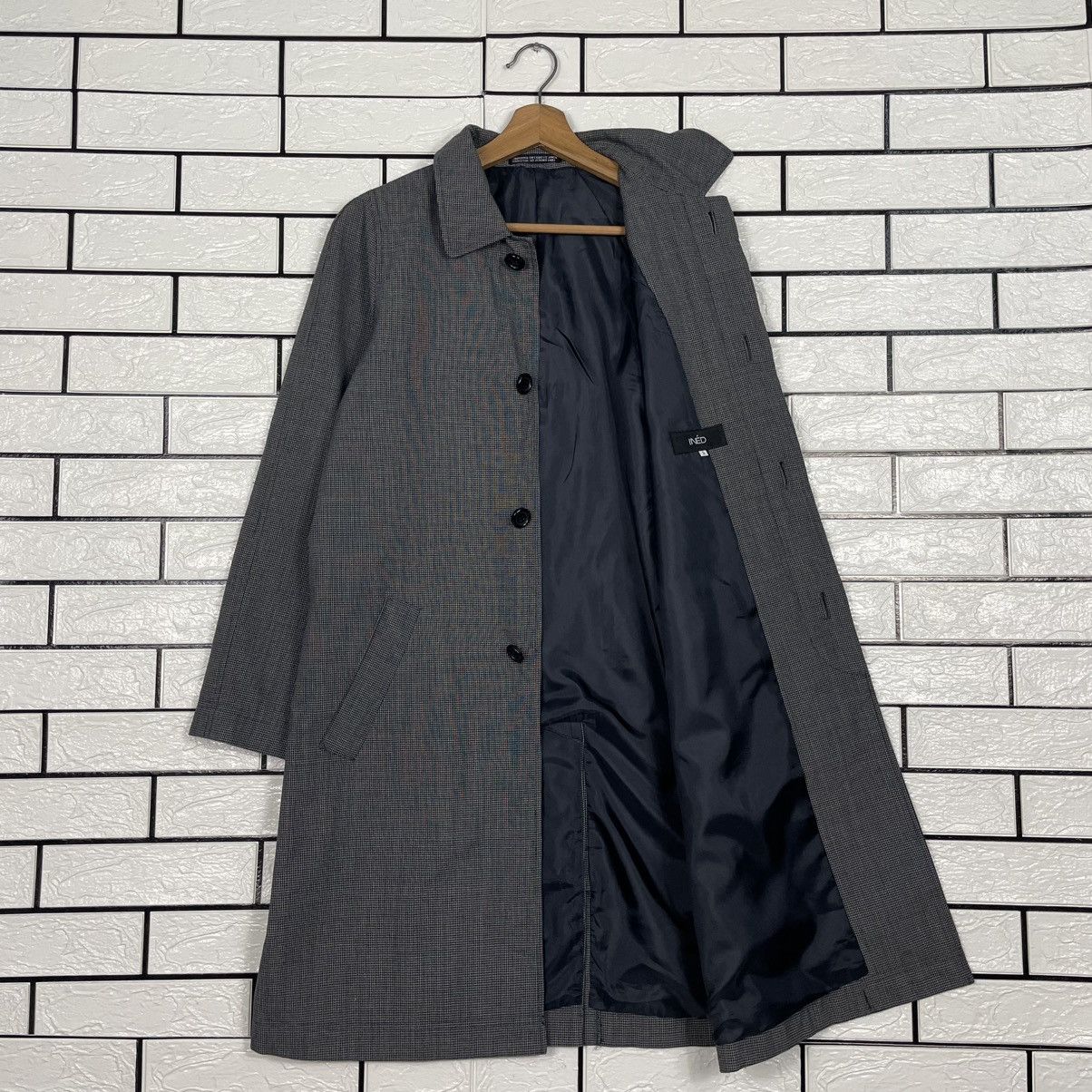 Japanese Brand Ined Houndstooth Coat Size S / US 4 / IT 40 - 10 Thumbnail