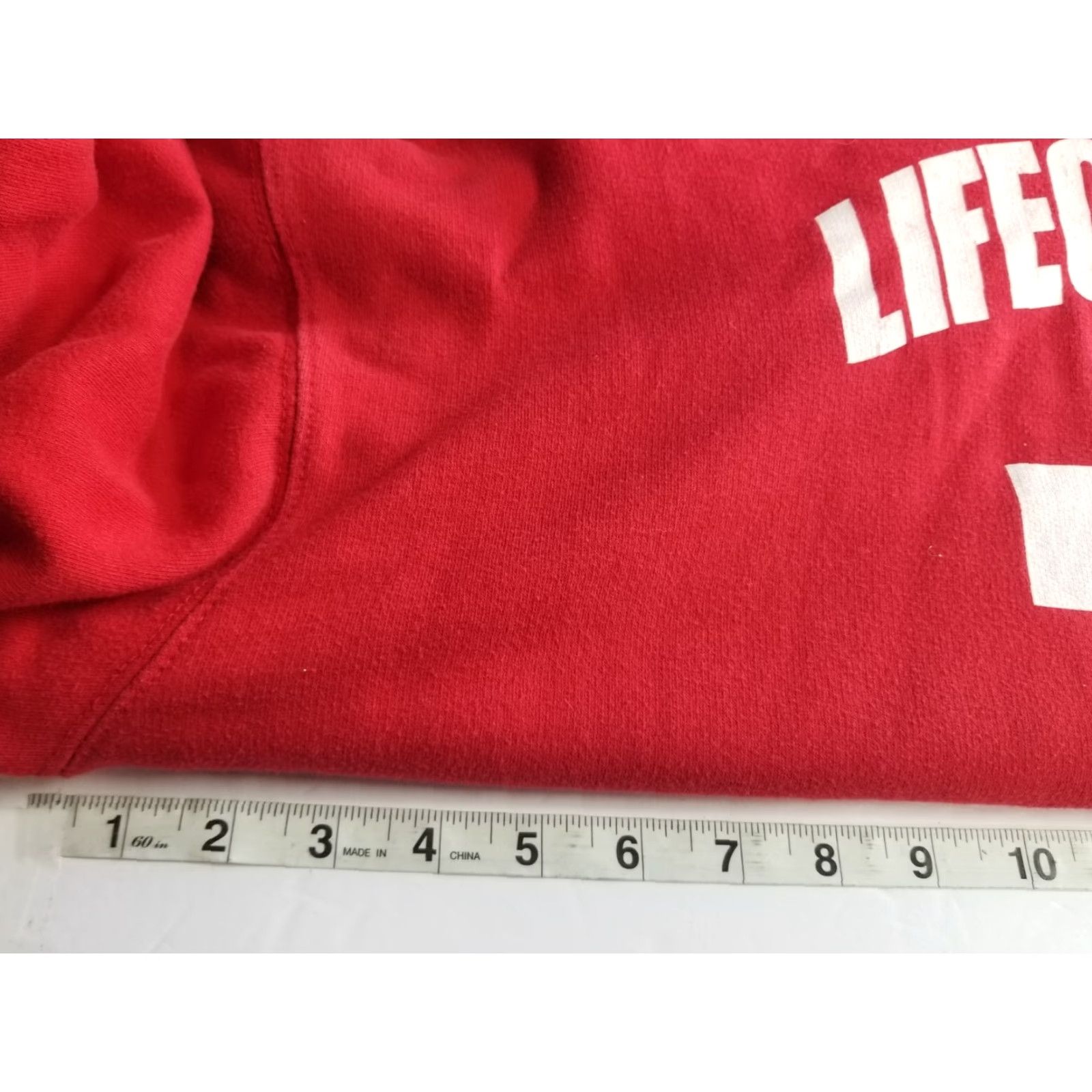 Vintage LIFEGUARD Hoodie Red Ft Lauderdale L Adult Unisex Large Size Sweater Size L / US 10 / IT 46 - 3 Thumbnail