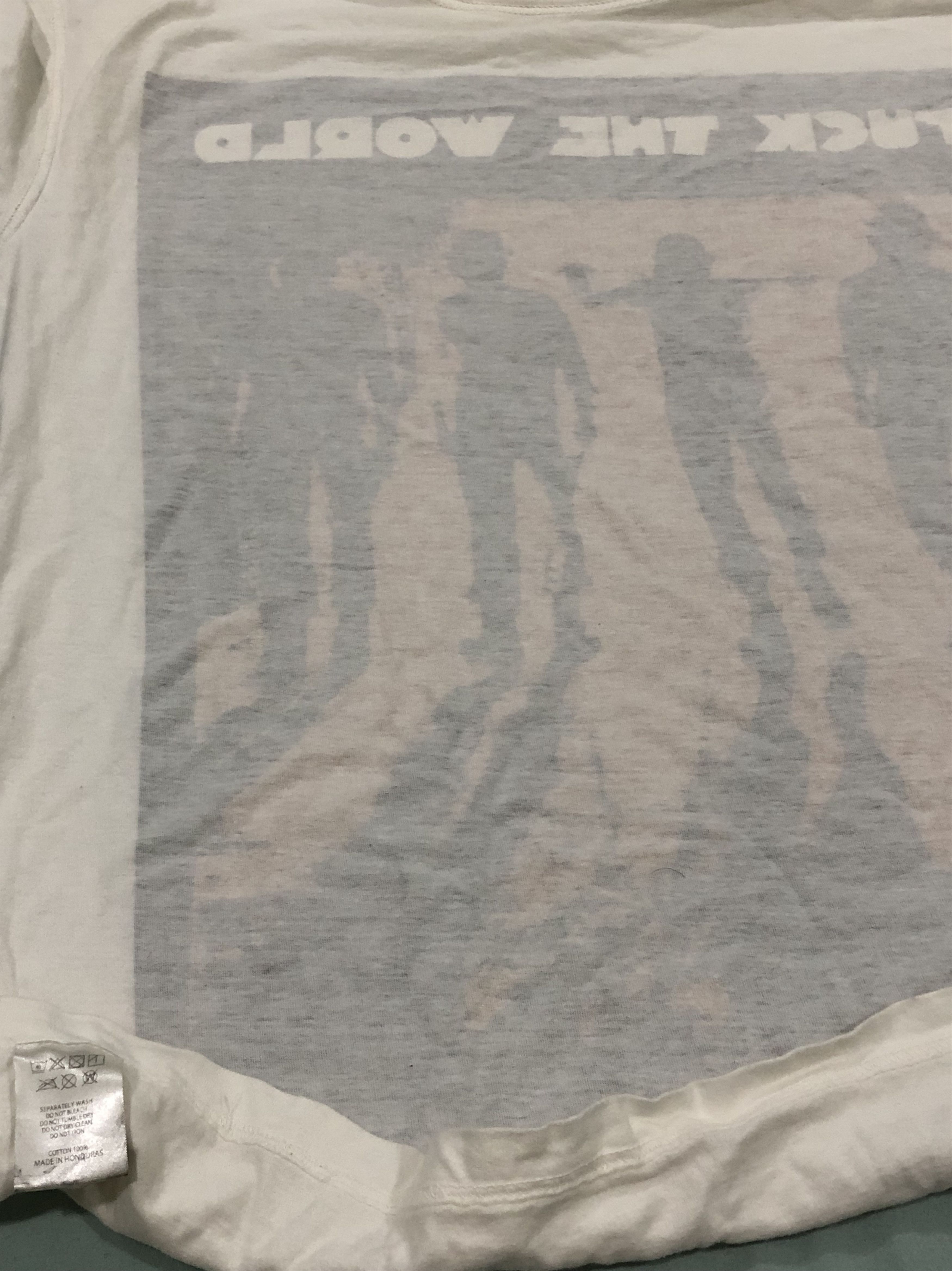 Designer × NO ID × Vintage Rare Vintage Designer No ID Black Fuck The World Tees Size US XL / EU 56 / 4 - 7 Thumbnail