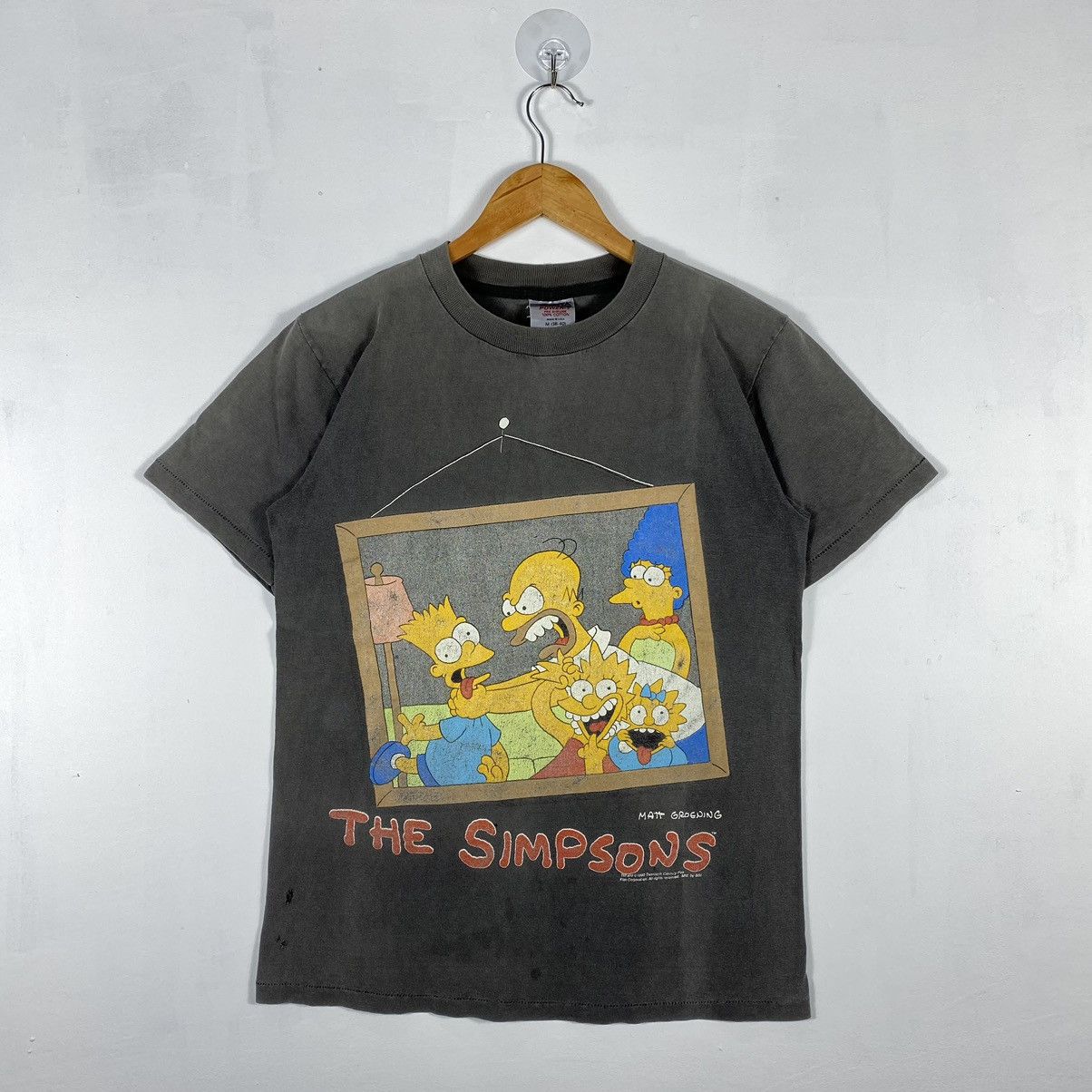 The Simpsons × Vintage Vintage 90's THE SIMPSONS Matt Groening Faded Distressed Tee Size US M / EU 48-50 / 2 - 2 Thumbnail