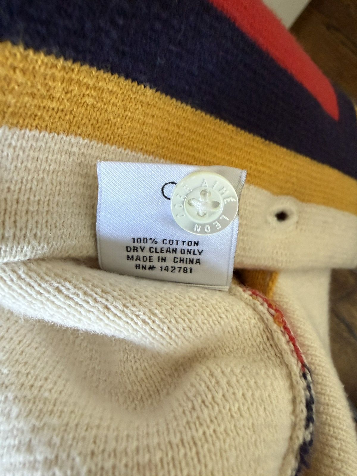 Aime Leon Dore Polo Cardigan (Cream) Size US S / EU 44-46 / 1 - 5 Thumbnail