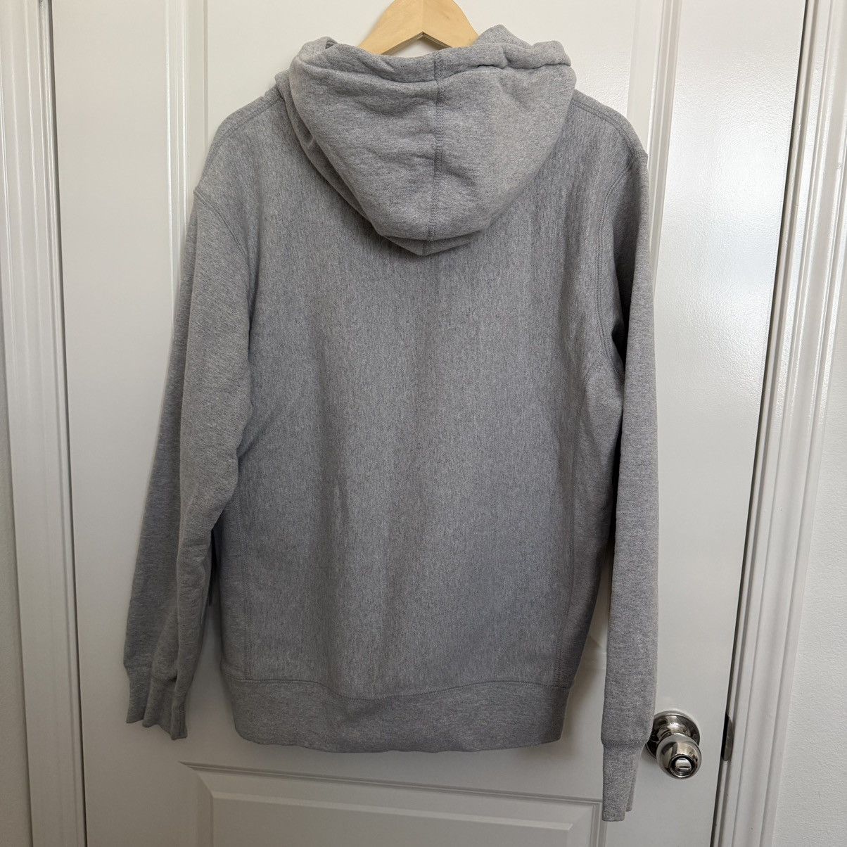 Supreme Micro Logo Hoodie Heather Grey Size US L / EU 52-54 / 3 - 3 Thumbnail