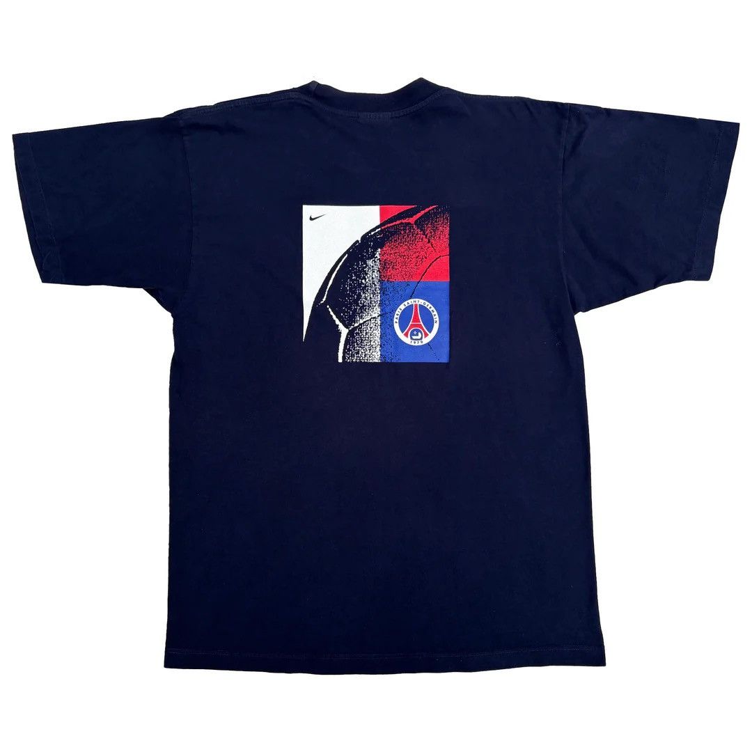 Nike PSG Paris Saint-Germain Nike 1990 90s Vintage T-Shirt Rare Size US L / EU 52-54 / 3 - 2 Thumbnail