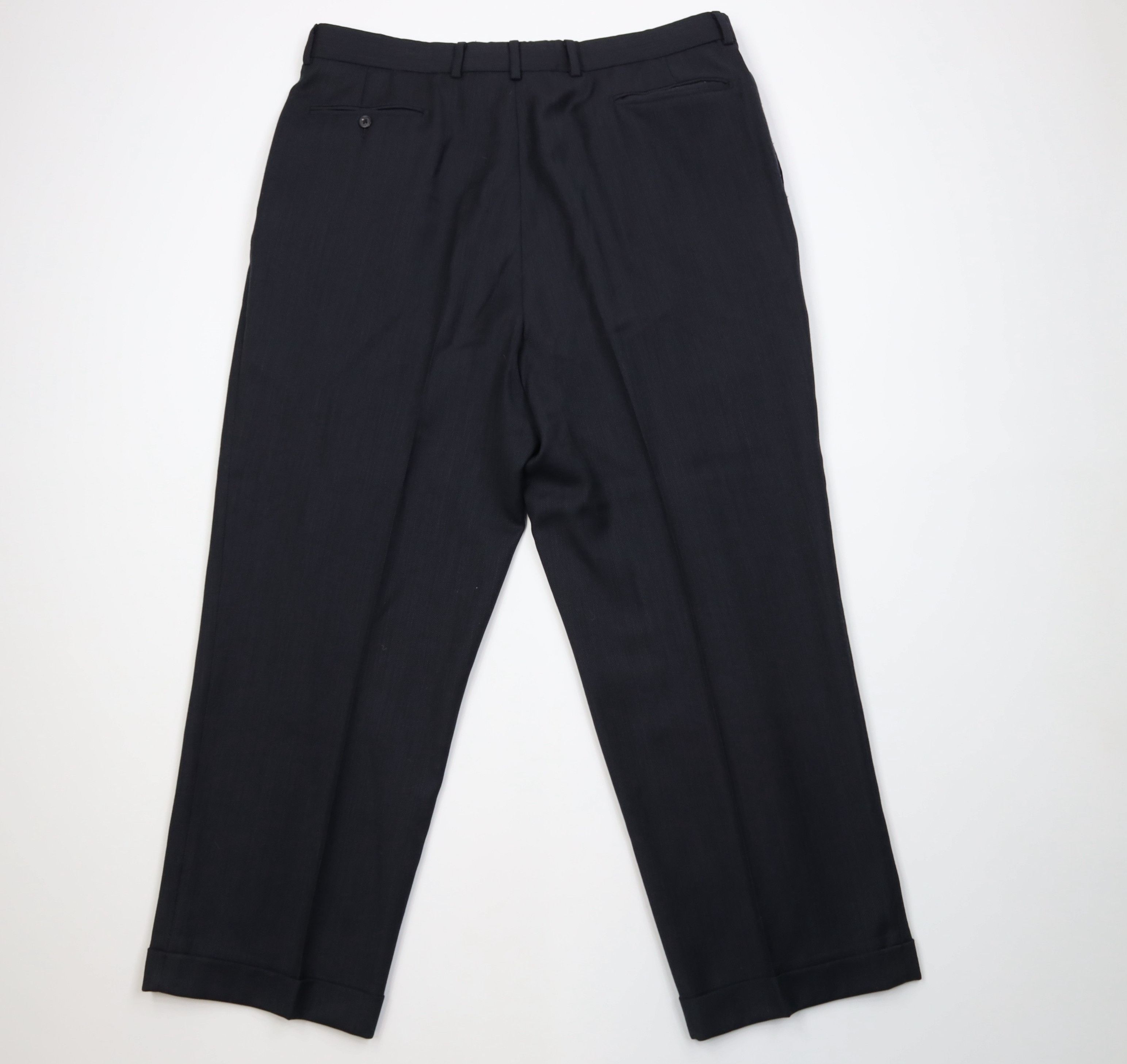 Vintage Vintage 70s Streetwear Knit Wide Leg Chino Pants Blue USA Size US 38 / EU 54 - 7 Thumbnail
