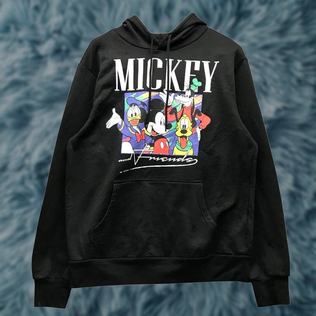Disney Disney Mickey & Friends Hoodie Mens M Pocket Black Sweatshirt Hoodie Size US M / EU 48-50 / 2 - 1 Thumbnail
