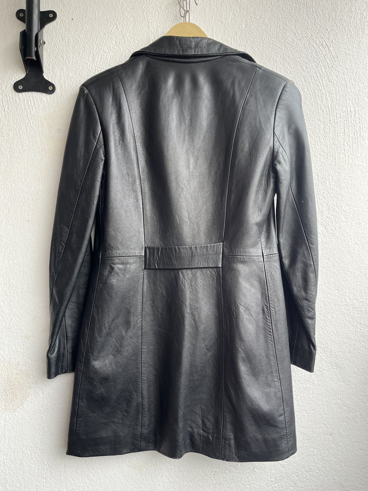 Leather × Vera Pelle Vintage Vera Pelle Long Coat Designer Leather Jacket Italy Size US S / EU 44-46 / 1 - 2 Thumbnail