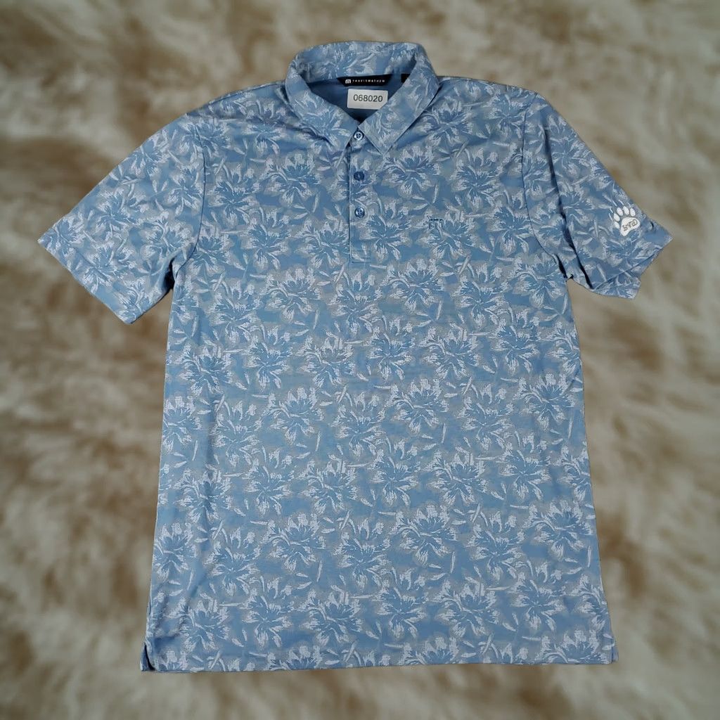 TravisMathew Travis Mathew Polo Shirt Mens Size Large Blue Floral Golf Casual Short Sleeve Shirt Size US L / EU 52-54 / 3 - 1 Thumbnail