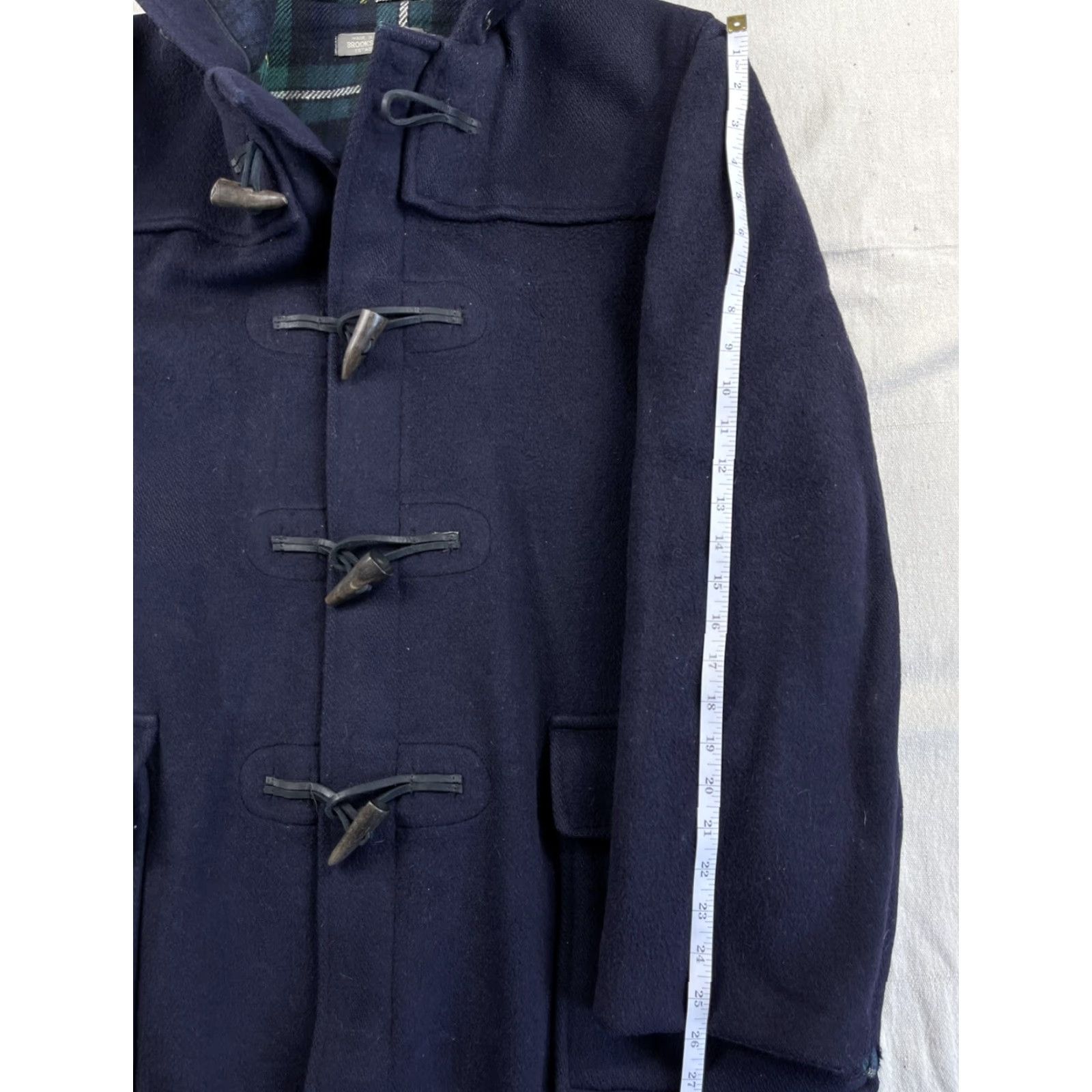 Brooks Brothers VINTAGE Brooks Brothers Wool Coat Loden Overcoat 80s Heavyweight Mens Blue Size 46 Size US S / EU 44-46 / 1 - 7 Thumbnail