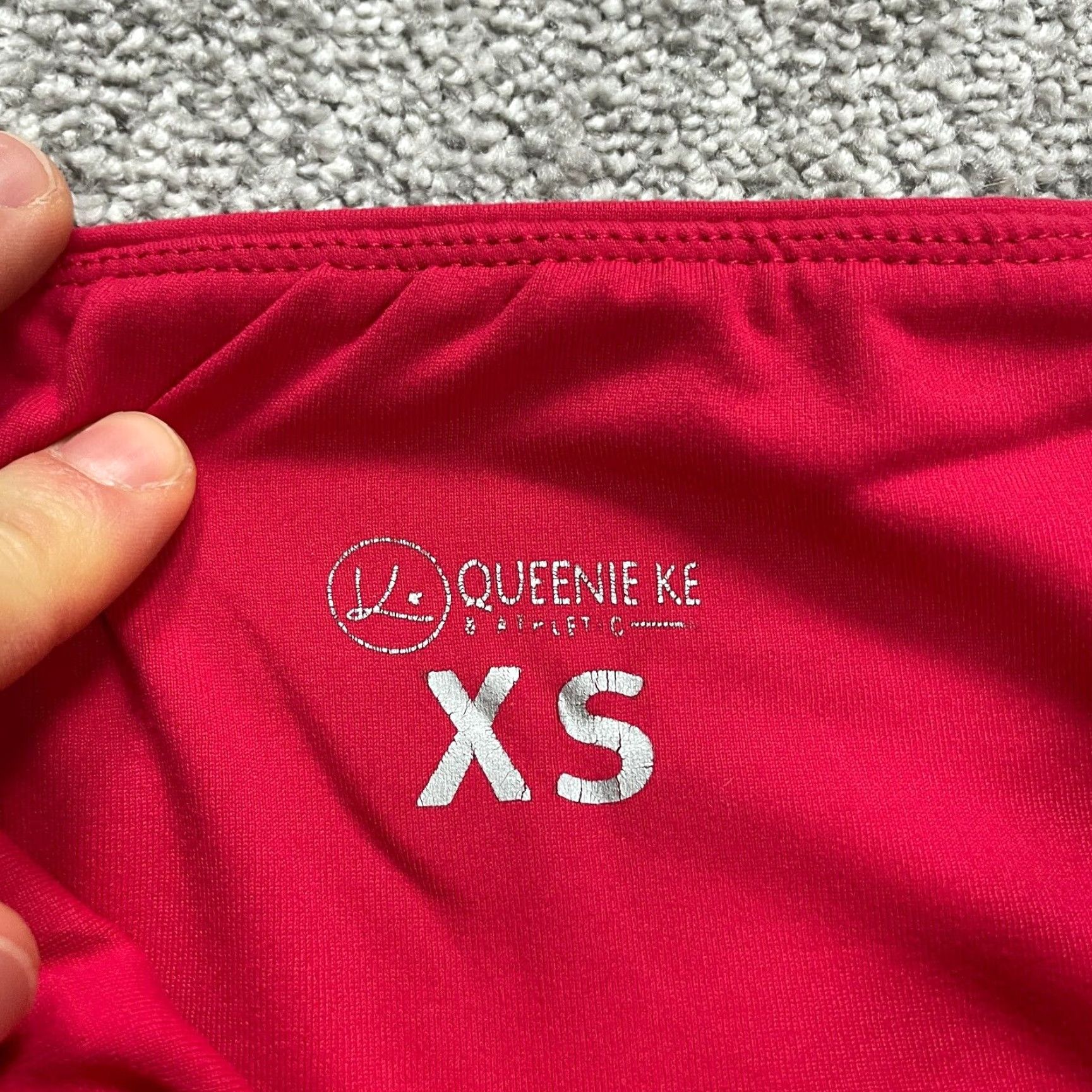 Vintage VINTAGE Queenieke Active Compression Leggings Womens XS Red Mid Rise Athletic Stretch Knitted 22x27 Womens Size 26" / US 2 / IT 38 - 5 Thumbnail