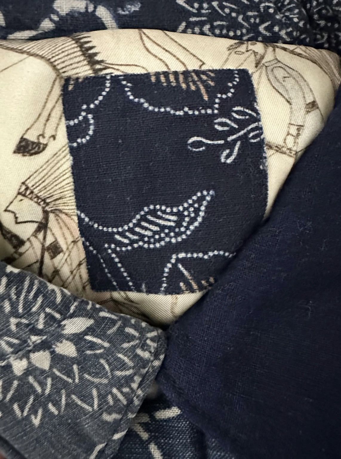 Visvim Visvim 101XX DOWN JKT KOFU Indigo Pattern Size US S / EU 44-46 / 1 - 6 Thumbnail