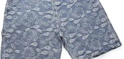 Japanese Brand 20SS Indigo Union Japan Denim Bandana Shorts Size US 32 / EU 48 - 3 Thumbnail