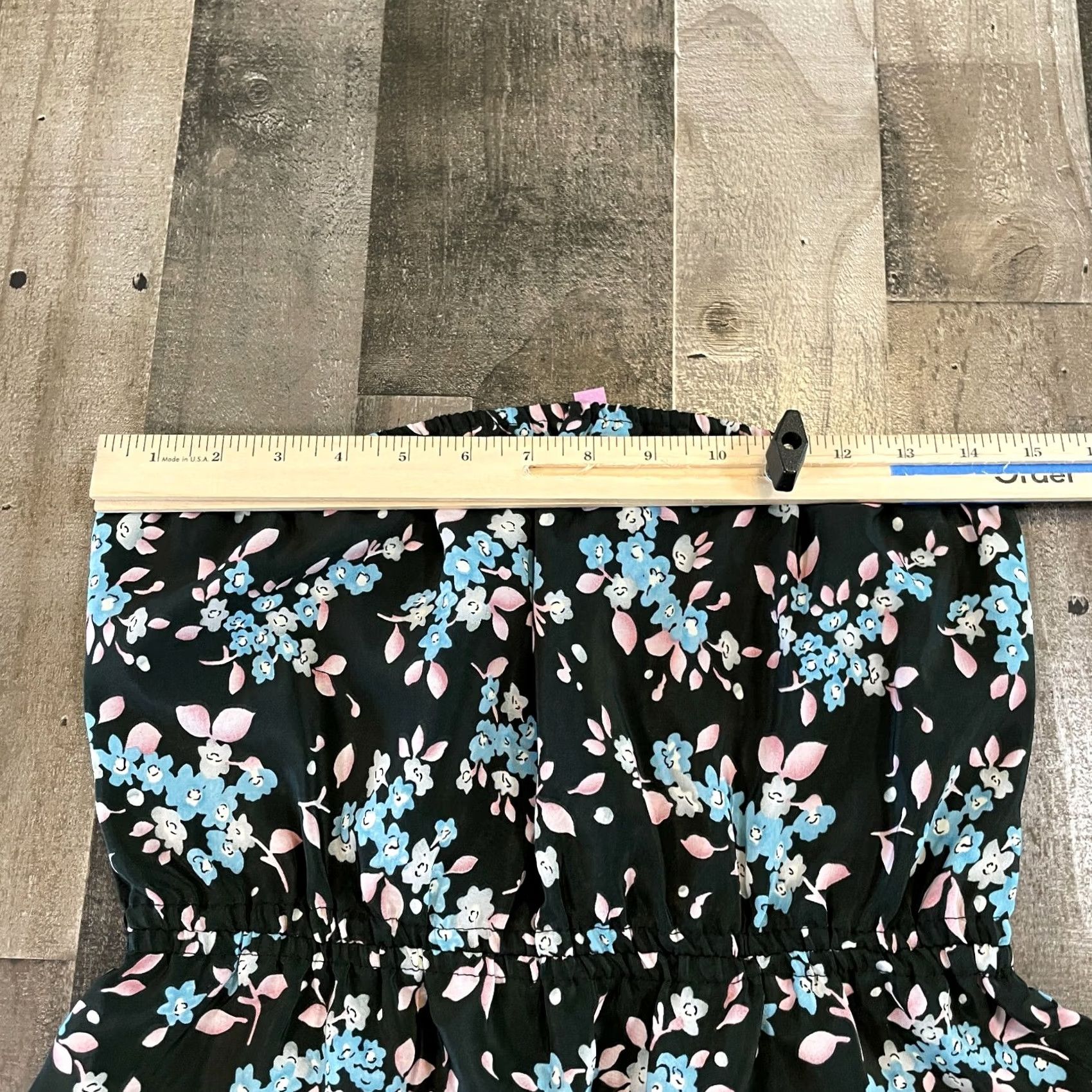 Vintage Urban renewal Dress S Black Mini Floral Smocked Strapless Casual Womens Size S / US 4 / IT 40 - 6 Thumbnail