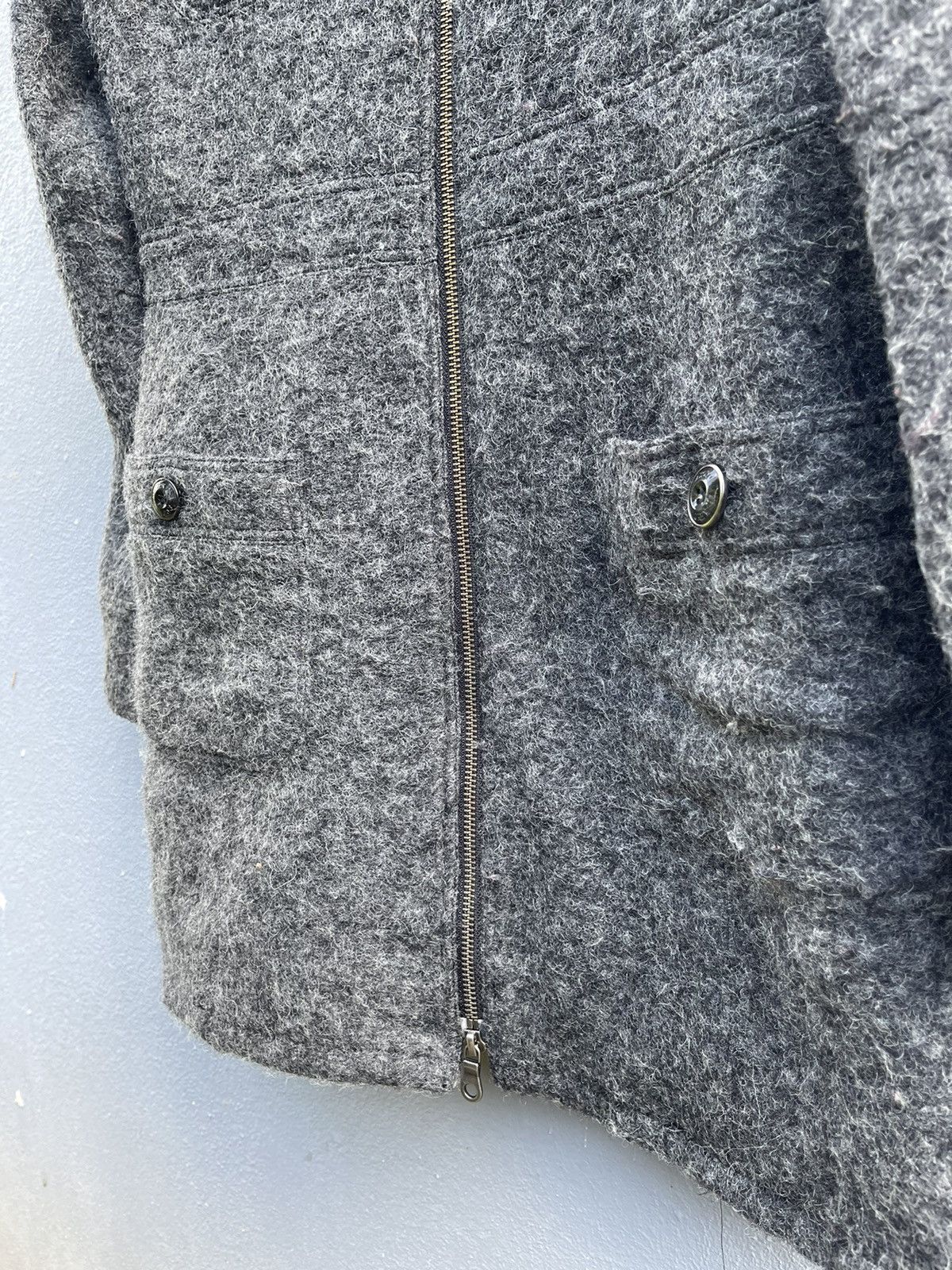 Designer Mayson Grey Wool-Blend Mid-Length Coat - Size 2 Size S / US 4 / IT 40 - 4 Thumbnail