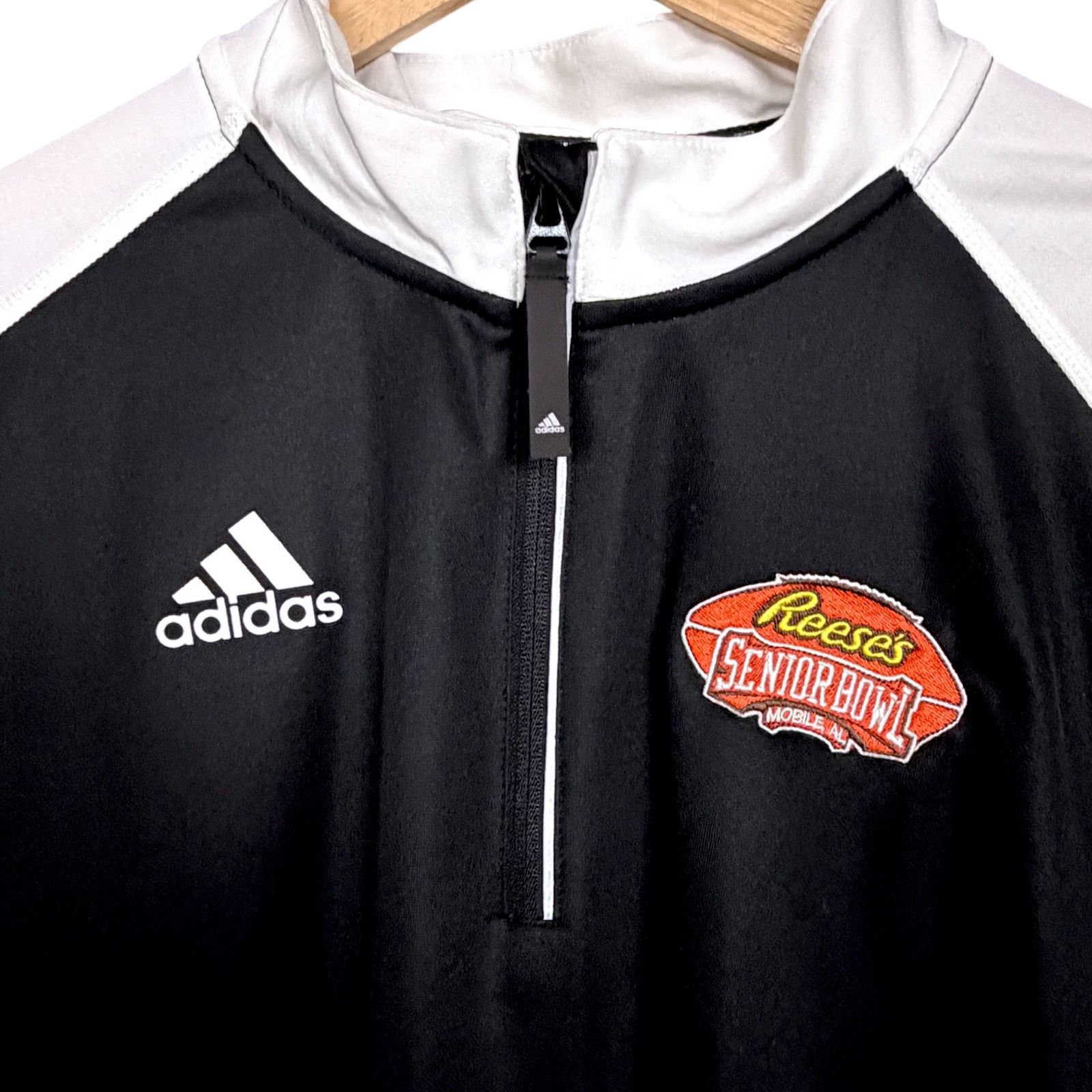 Adidas Adidas Climalite Reese's Senior Bowl 1/4 Zip Black Jacket Size US L / EU 52-54 / 3 - 3 Thumbnail