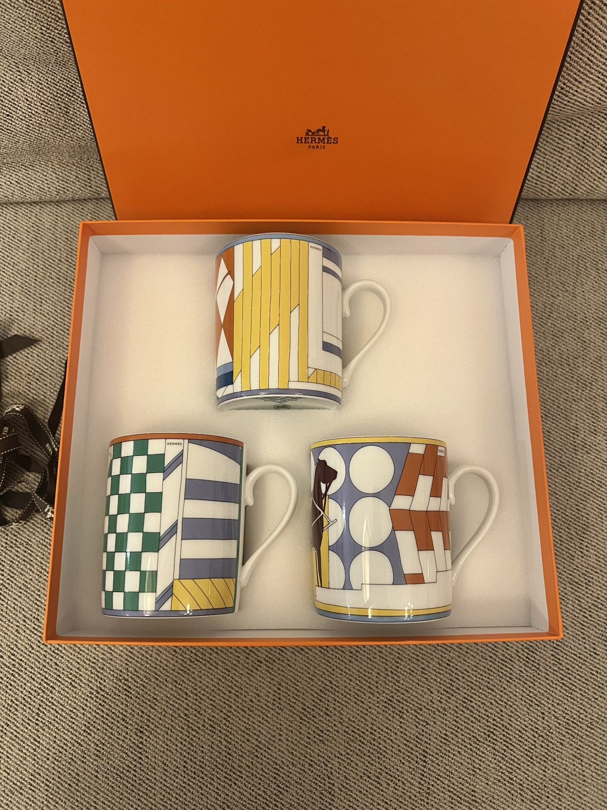Hermes Hermes “Promenade Au Faubourg” Set of 3 Mugs Size ONE SIZE - 2 Thumbnail