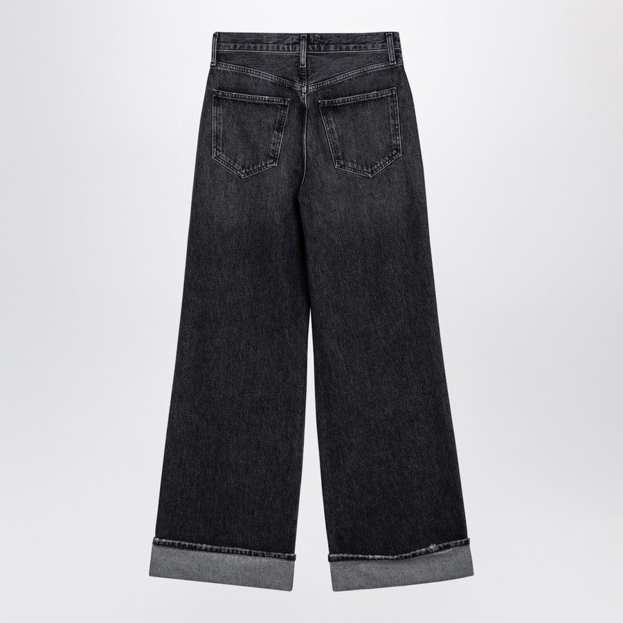 Agolde o1d2blof0724 Ribbed Denim Jeans in Dark Grey Size 29" - 2 Thumbnail