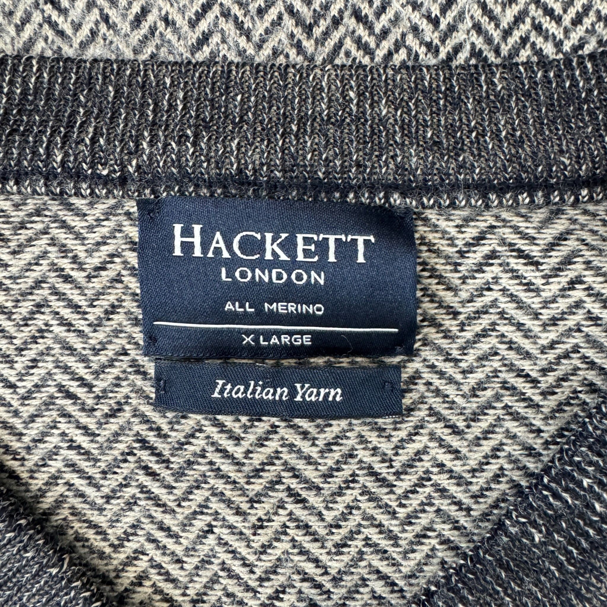 Hackett Hackett London V-Neck Merino Wool Pullover Size US XL / EU 56 / 4 - 3 Thumbnail
