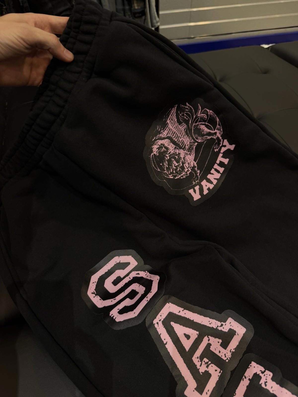 Saint Vanity Size S - Saint Vanity Varsity Sweatpants Black Pink NEW 2025 Size US 30 / EU 46 - 5 Thumbnail