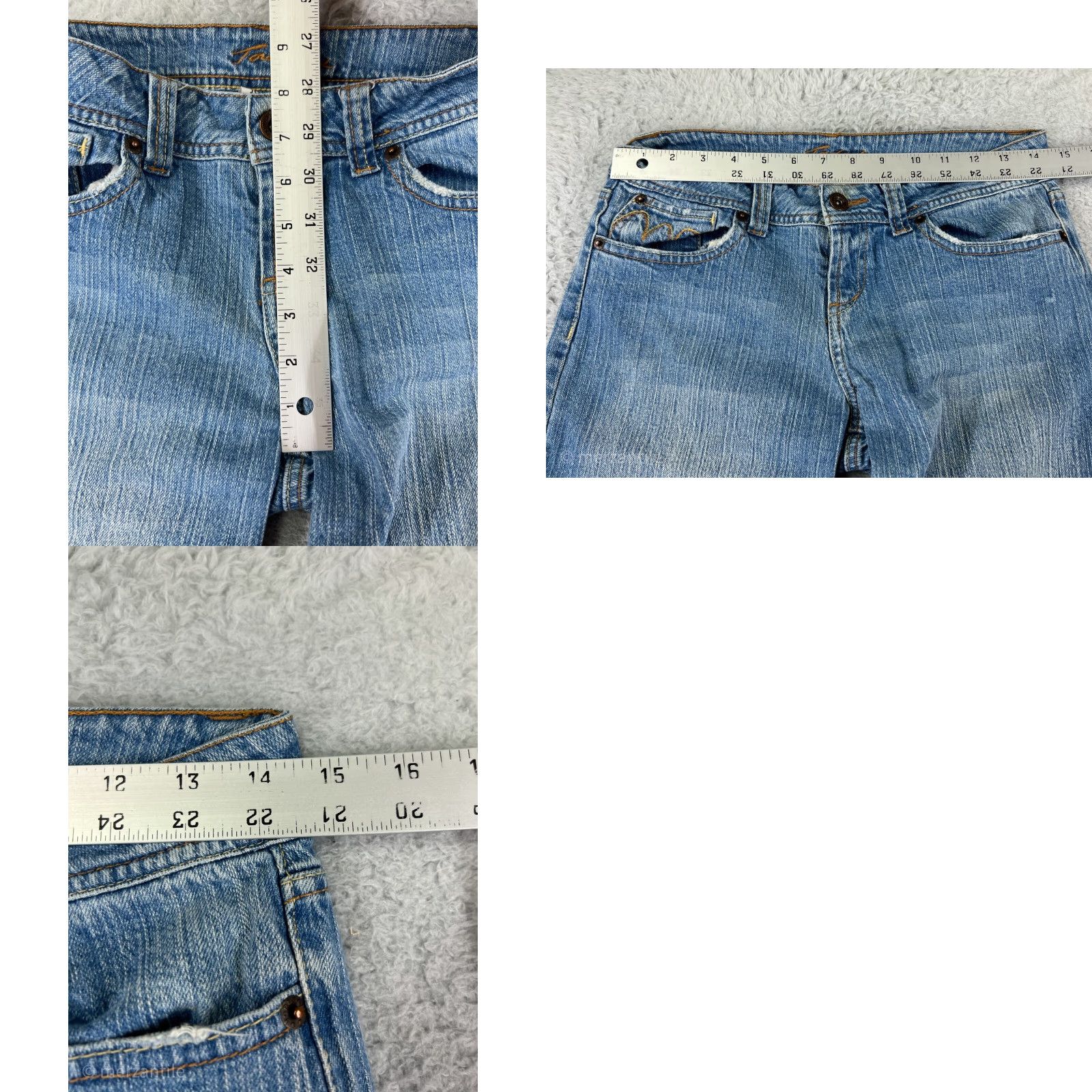 Jordache Jordache Jeans Womens 9 Blue Denim Low Rise Bootcut Stretch Cotton Blend Jeans Size 30" / US 8 / IT 44 - 9 Thumbnail
