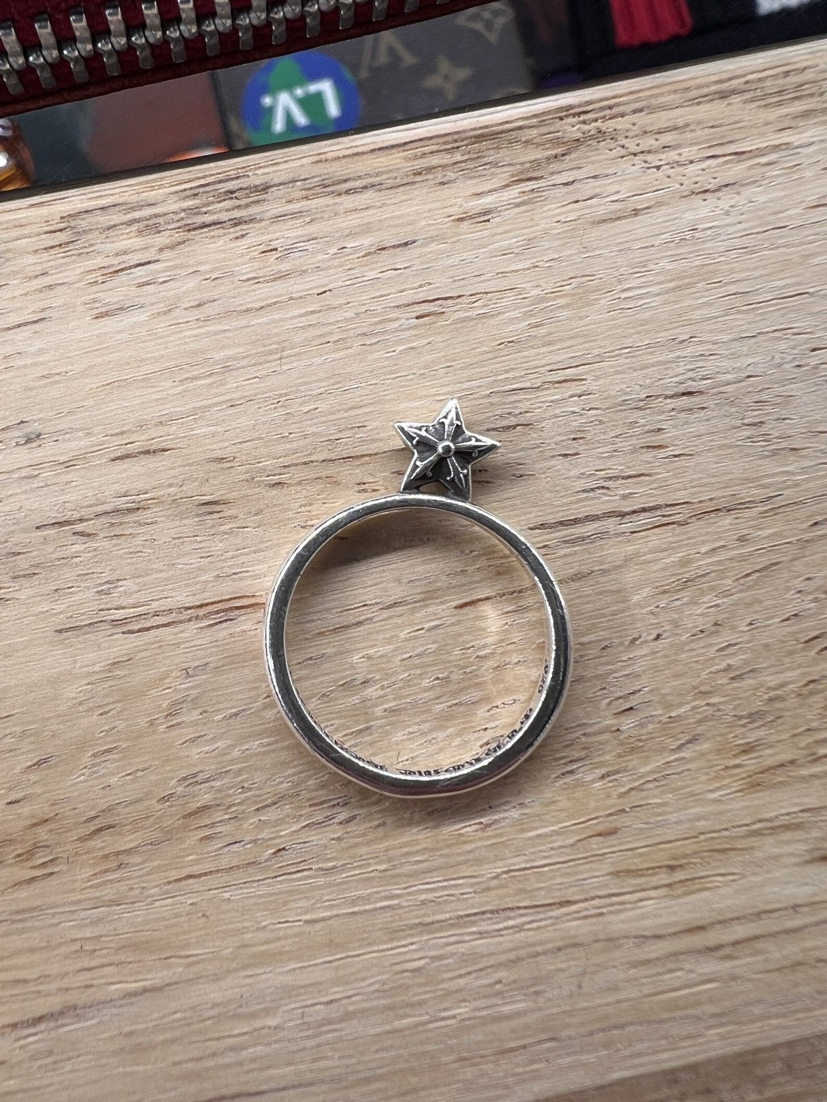 image of Chrome Hearts Bubblegum Star Ring Size 5 in Silver, Men's