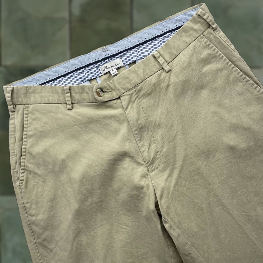 Peter Millar Peter Millar Chino Pants Mens 34x29.5 Pima Cotton Blend Stretch Golf Beige Khaki Size US 34 / EU 50 - 1 Thumbnail