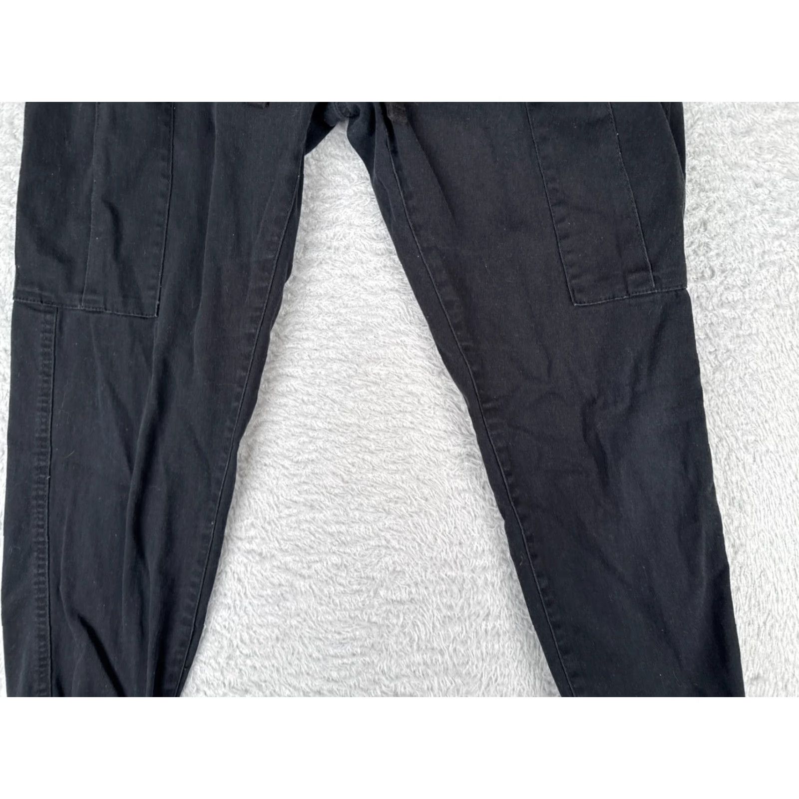 Vintage XVTU Streetwear Society Pants Women Black Cargo Jogger Cotton 28x26 Regular Tapered Straight Leg Inseam 26 in Adult Womens Pants Size 28" / US 6 / IT 42 - 3 Thumbnail