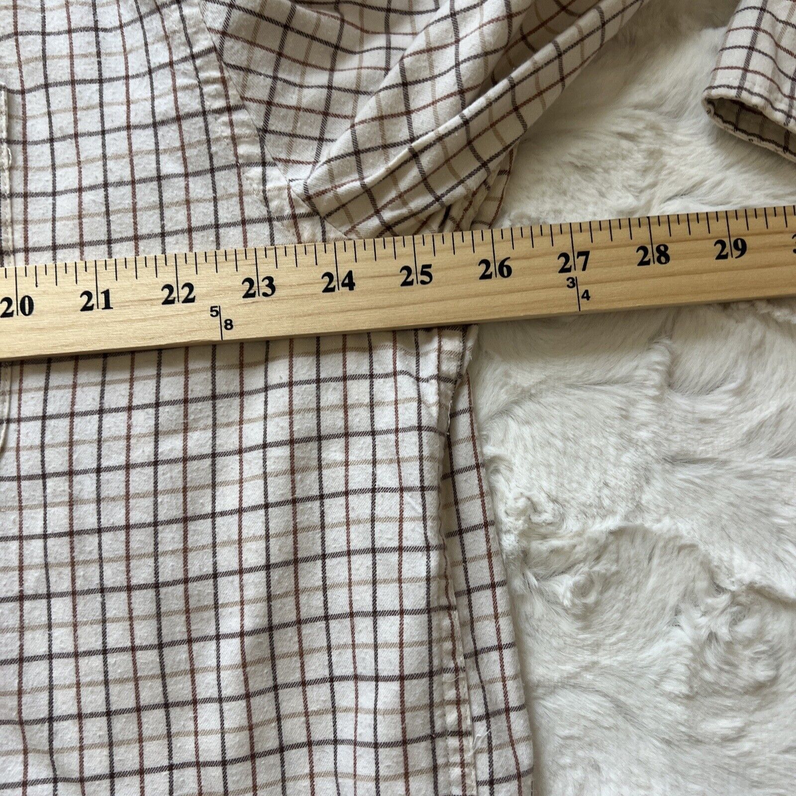 L.L. Bean LL Bean Men XLT Brown Plaid Check Button Down Fitted Shirt Size US XL / EU 56 / 4 - 3 Thumbnail