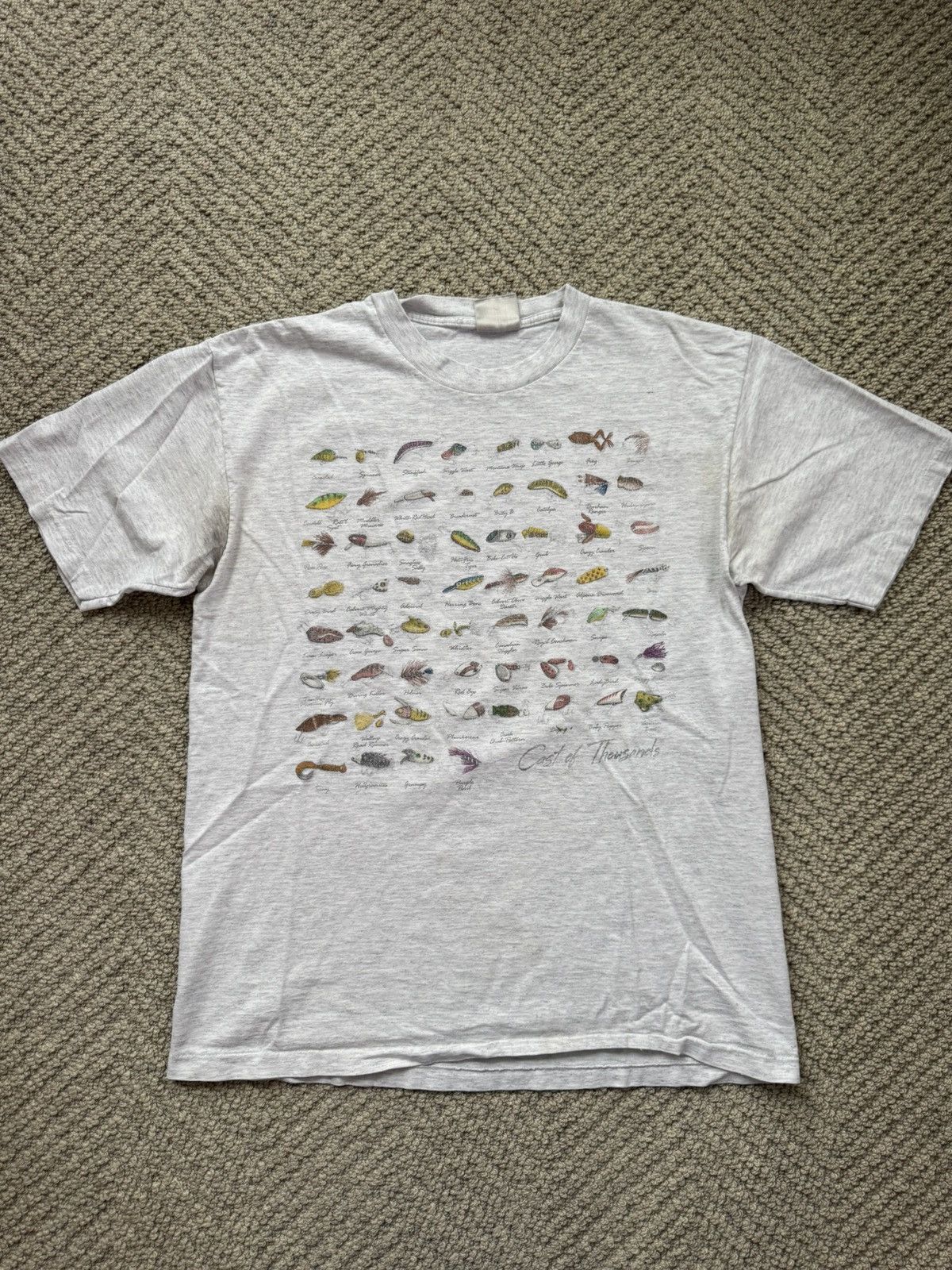 Vintage Single Stitch Fishing Tee Size US L / EU 52-54 / 3 - 1 Thumbnail