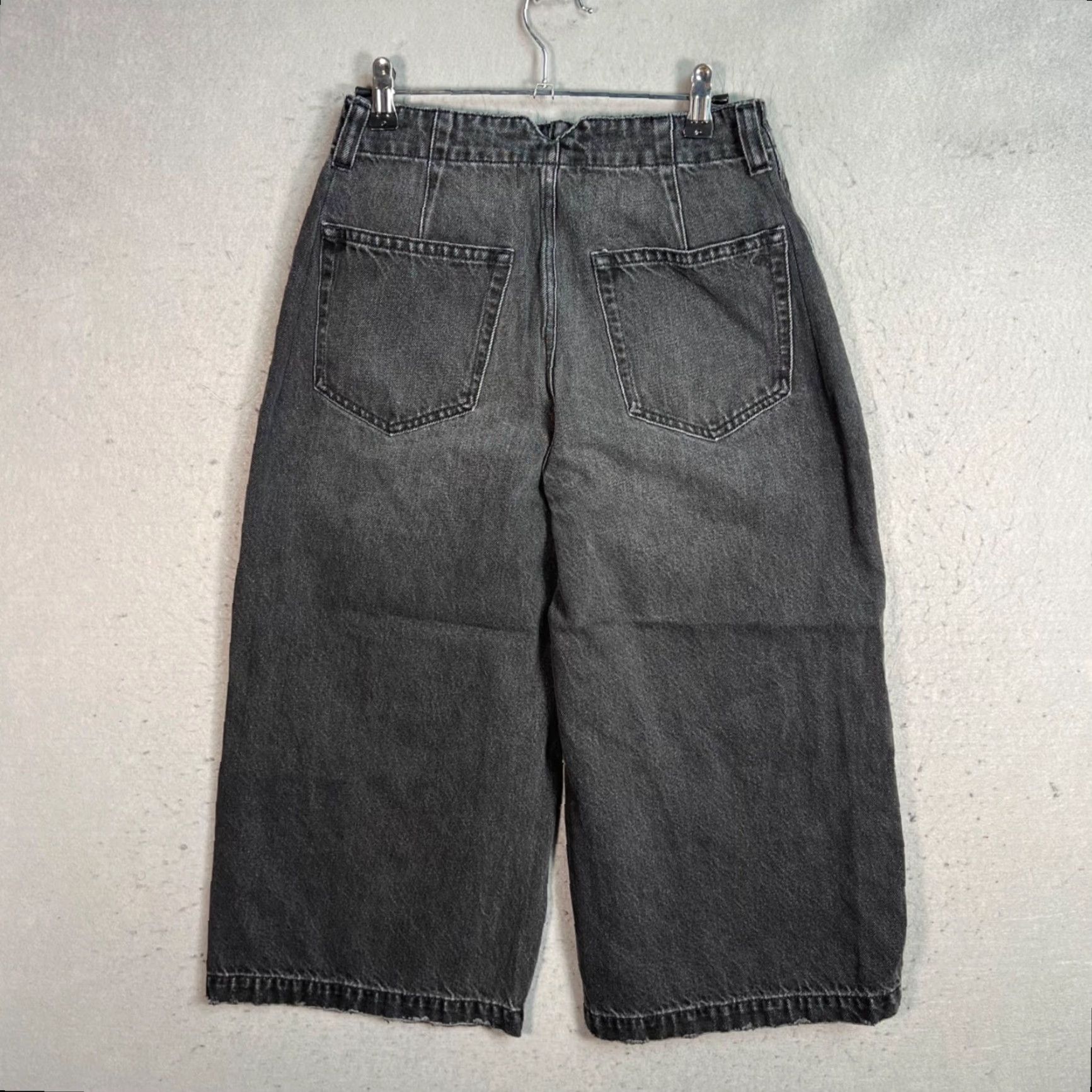 Madewell Madewell Jeans Cropped Wide-Leg Washed Black Denim Size 26 Womens Size 26" / US 2 / IT 38 - 2 Thumbnail