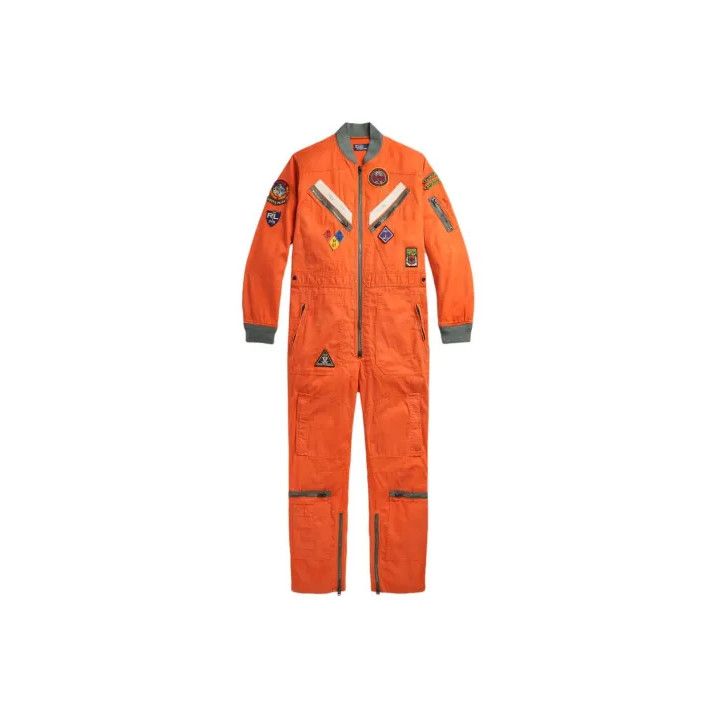 Polo Ralph Lauren Polo Ralph Lauren Men's Orange Embroidered Patch Jumpsuit Size US 33 - 1 Thumbnail