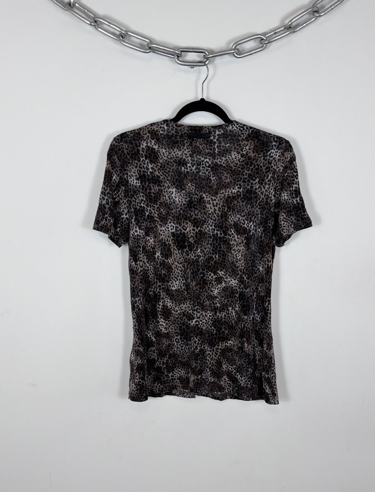 Burberry Burberry Brit Women’s Leopard Print Modal T-Shirt Blouse Top Size L / US 10 / IT 46 - 14 Thumbnail