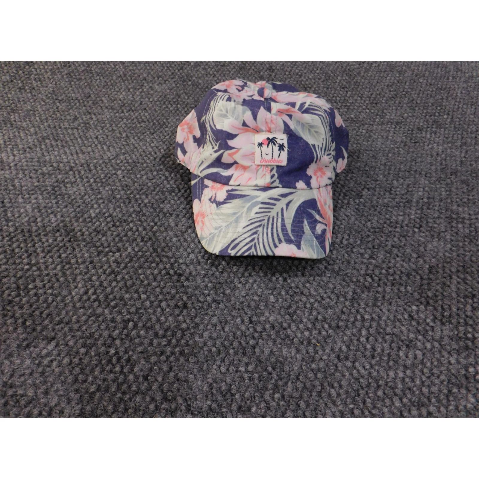 Chubbies Chubbies Hat Cap Strap Back Blue Pink Hawaiian Floral Patch Embroidered Mens Baseball Cap One Size Adjustable Multicolor Tropical Beach Floral 90s? Size ONE SIZE - 3 Thumbnail