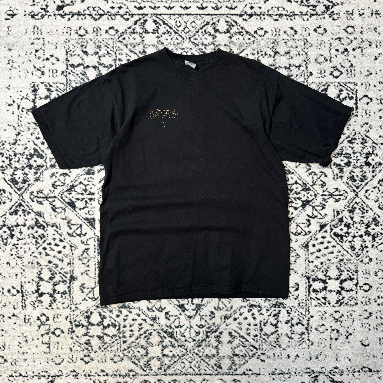 Vintage Vintage Black Cotton T-Shirt Size M Dotted Binary Code Y2k Size US M / EU 48-50 / 2 - 1 Thumbnail