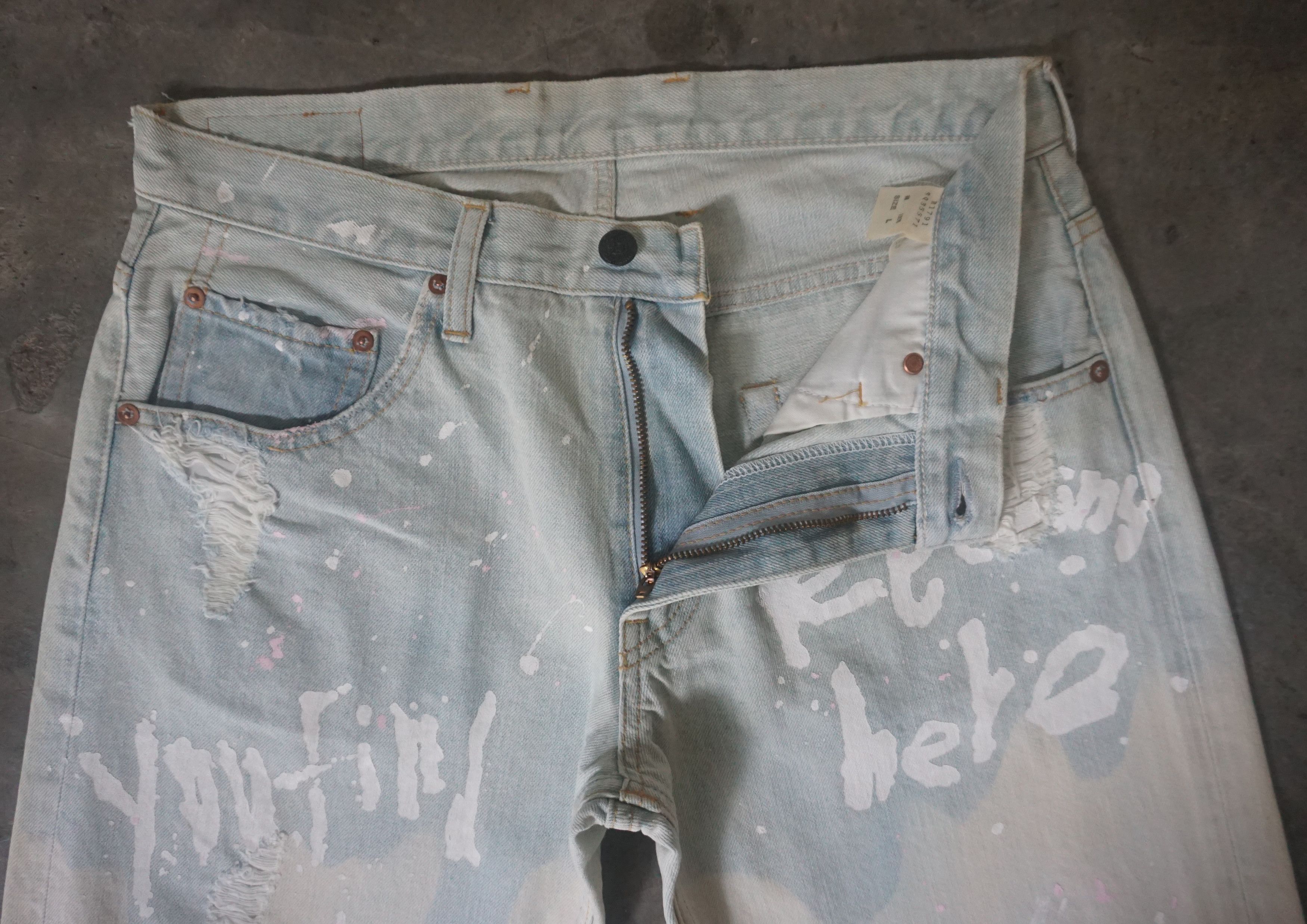 Japanese Brand RNA Sweat & bloods Ripped Punk Jeans Size US 31 - 2 Thumbnail