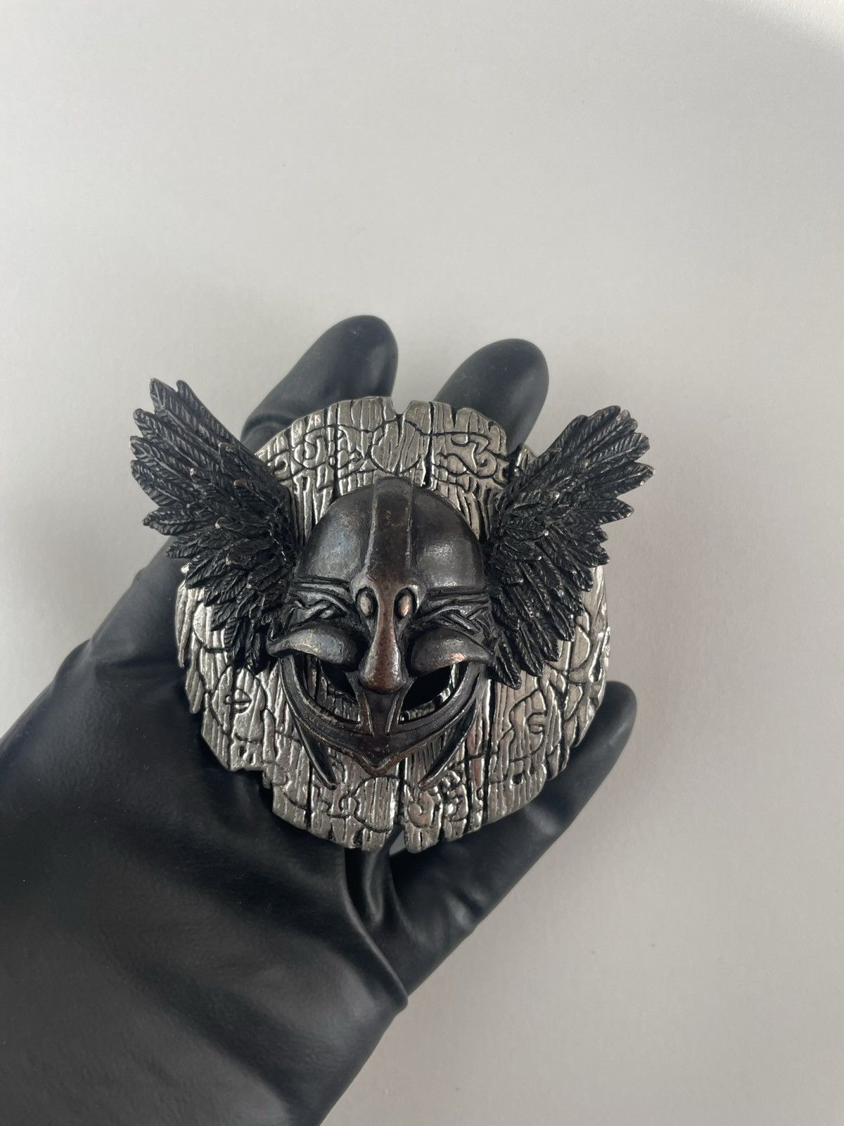 Vintage Norse Goth Ossa Ravenhead Helmet Warrior 3D Belt Buckle 1991 Size ONE SIZE - 9 Thumbnail
