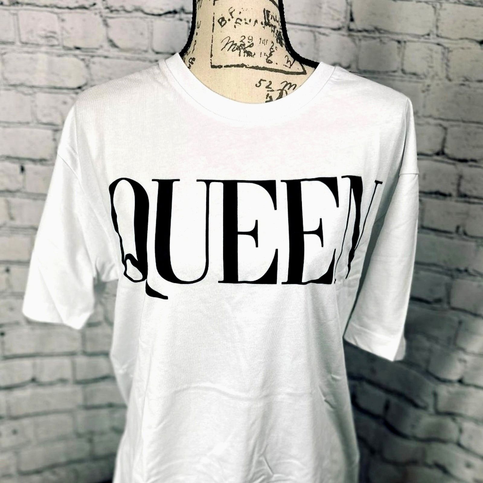 Other Queen White with Black Letters Tee Shirt - L Size L / US 10 / IT 46 - 2 Thumbnail