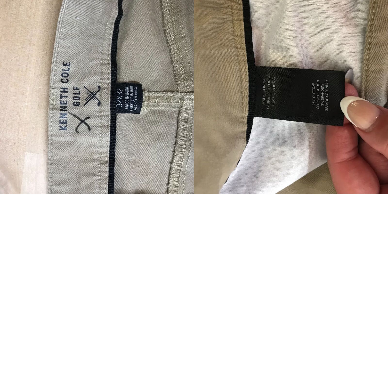 Kenneth Cole Kenneth Cole Pants Mens 32 Beige MEN COTTON BLEND GOLF Size US 32 / EU 48 - 8 Thumbnail