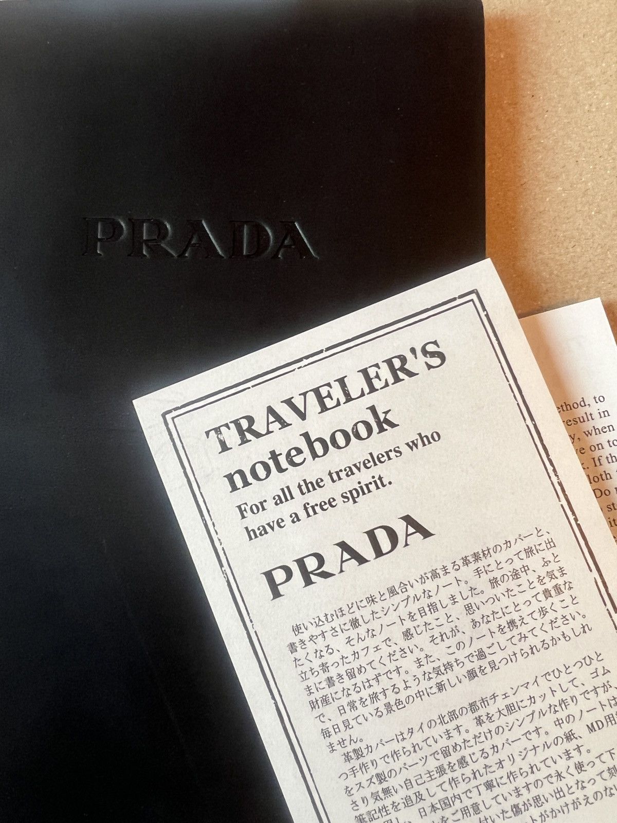 Prada 🔺Prada x Traveler’s company leather cover notebook Size ONE SIZE - 3 Thumbnail