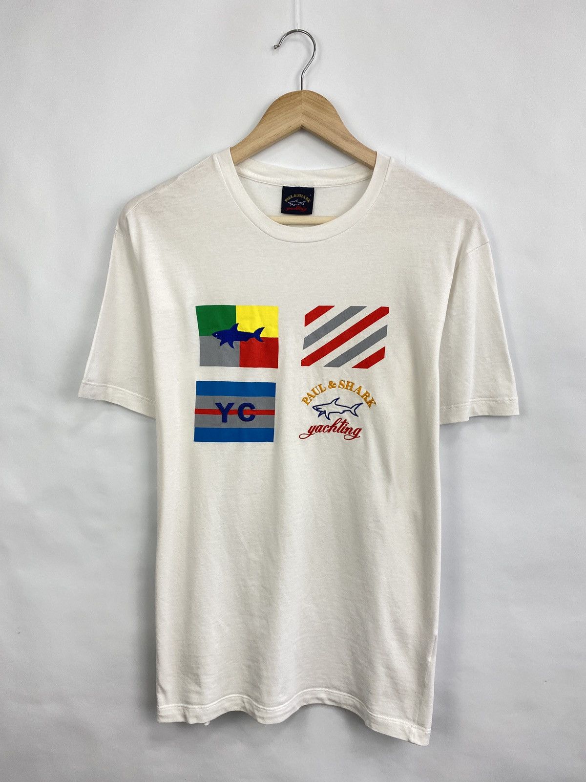 Paul & Shark 🇮🇹 Paul & Shark Yachting Big Logo T-Shirt Rare Retro Hype Y2K Size US L / EU 52-54 / 3 - 3 Thumbnail