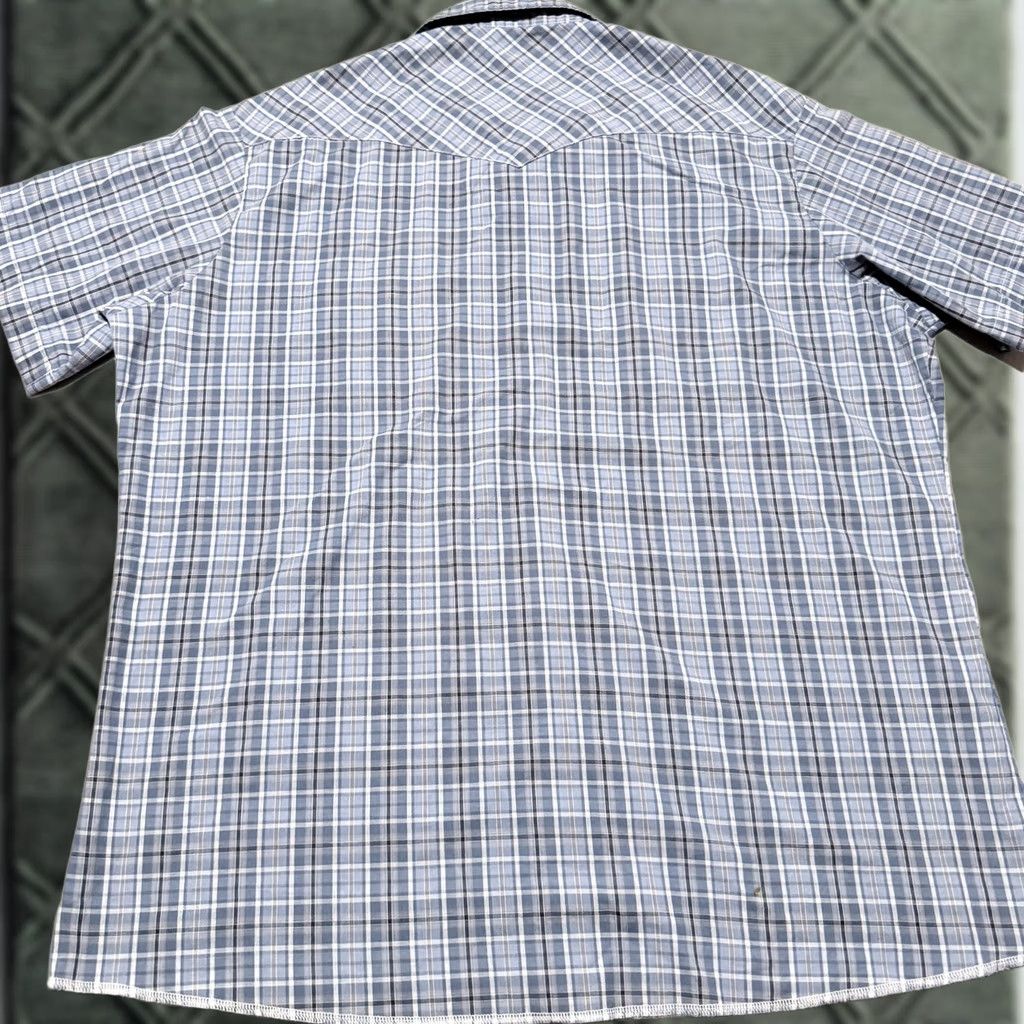 Wrangler VINTAGE Wrangler Western Shirt Men's Plaid Pearl Snap Short Sleeve Cowboy Rodeo 2XT Size US XXL / EU 58 / 5 - 1 Thumbnail