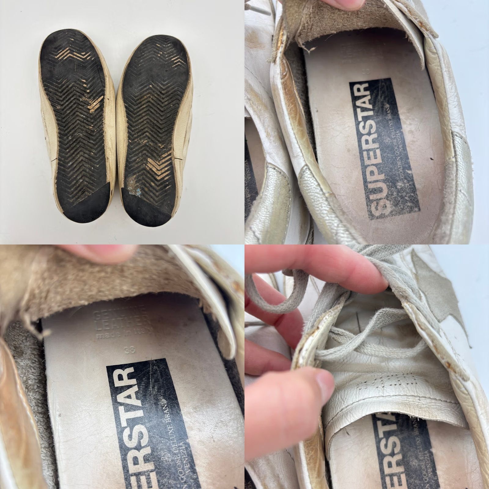 Golden Goose VINTAGE Golden Goose Superstar GGDB Leather Low Top Sneakers Shoes Women’s 38 US 8 White Womens Size M / US 6-8 / IT 42-44 - 8 Thumbnail