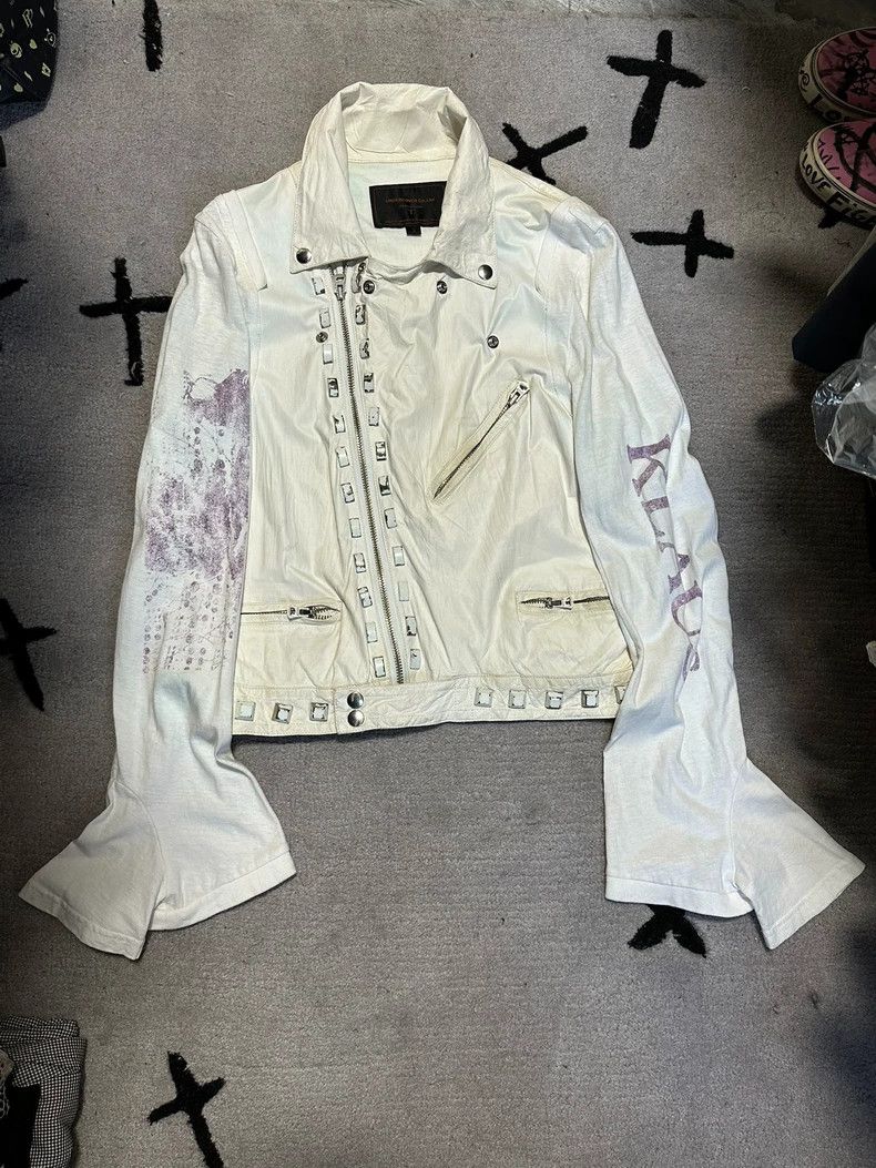 Undercover Rare Undercover White Leather Jacket XL Size US XL / EU 56 / 4 - 1 Thumbnail